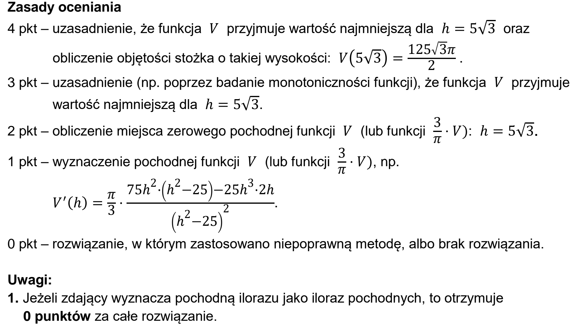 Matura, maj 2025, odpowiedź do zadania 12.2
