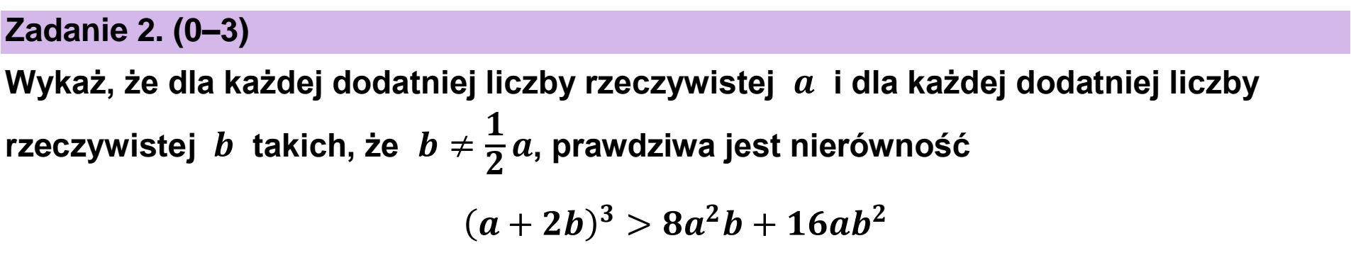 Matura, maj 2025, zadanie 2