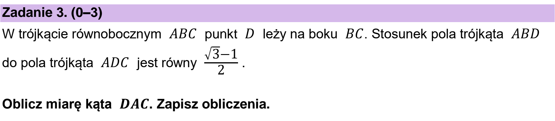 Matura, maj 2025, podgląd zadania 3