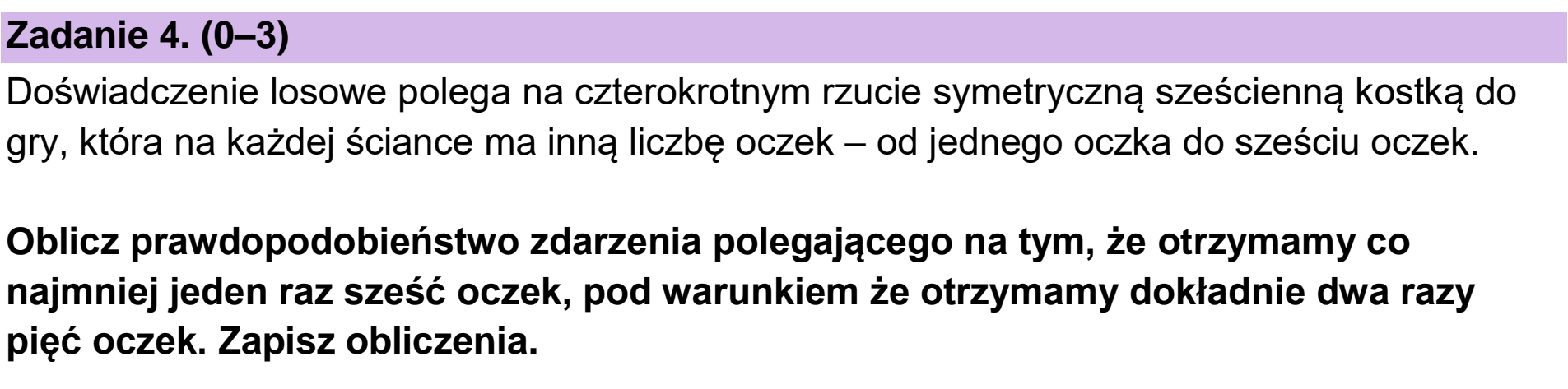 Matura, maj 2025, podgląd zadania 4
