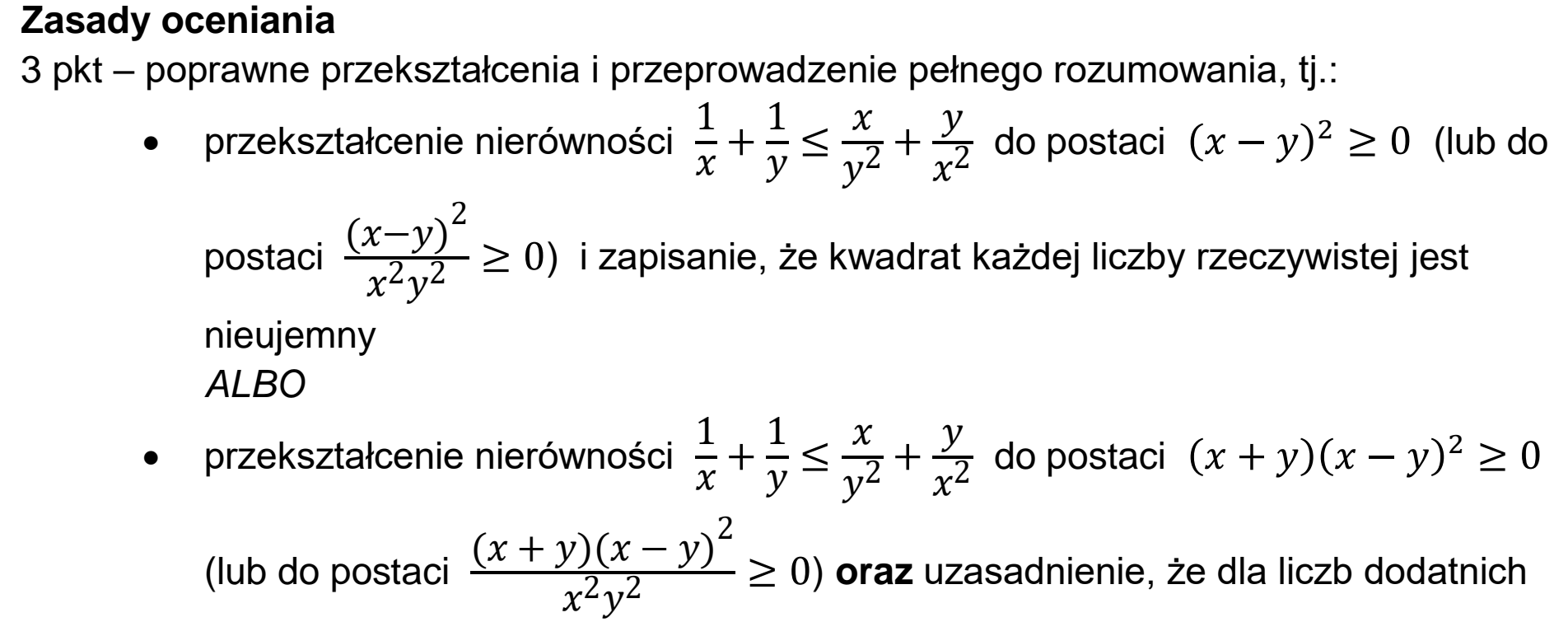 Matura, maj 2026, odpowiedź do zadania 3