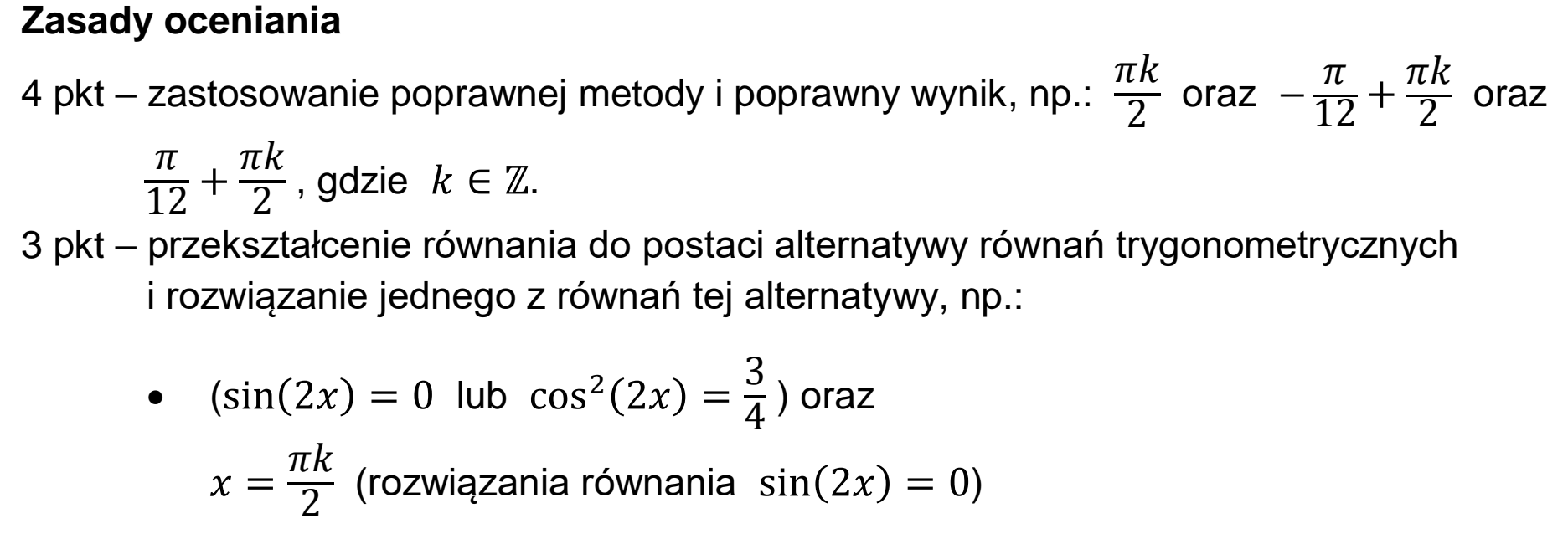 Matura, maj 2026, odpowiedź do zadania 7
