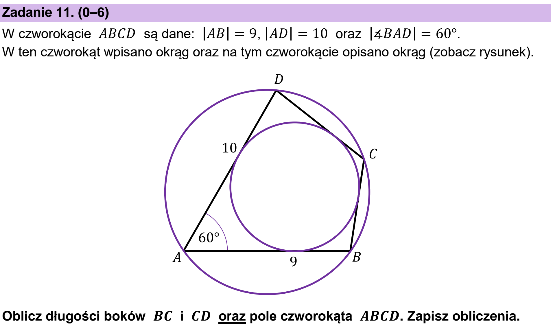 Matura, maj 2026, zadanie 11