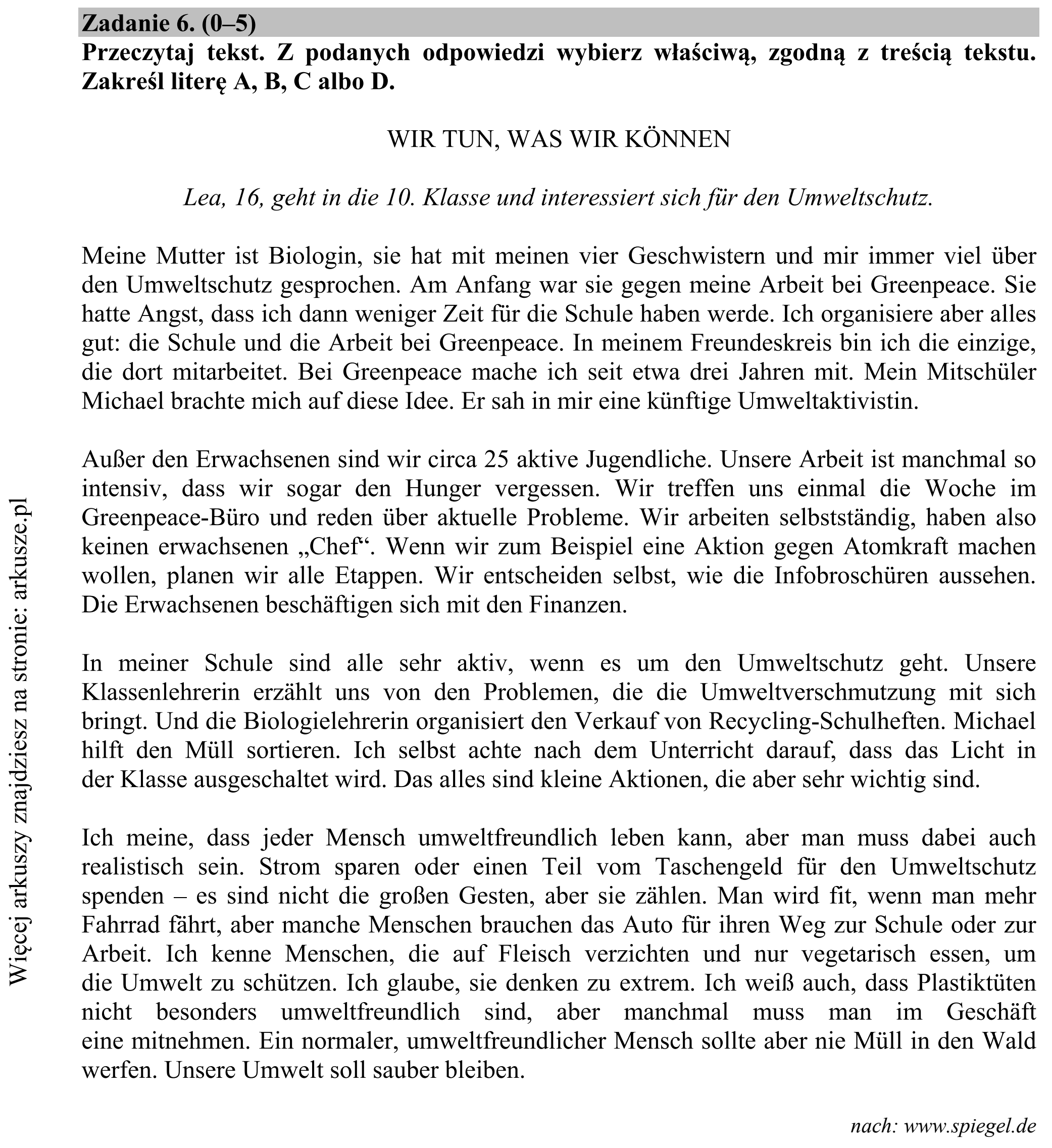 Matura dodatkowa, czerwiec 2015, podgląd zadania 6, fragment 1