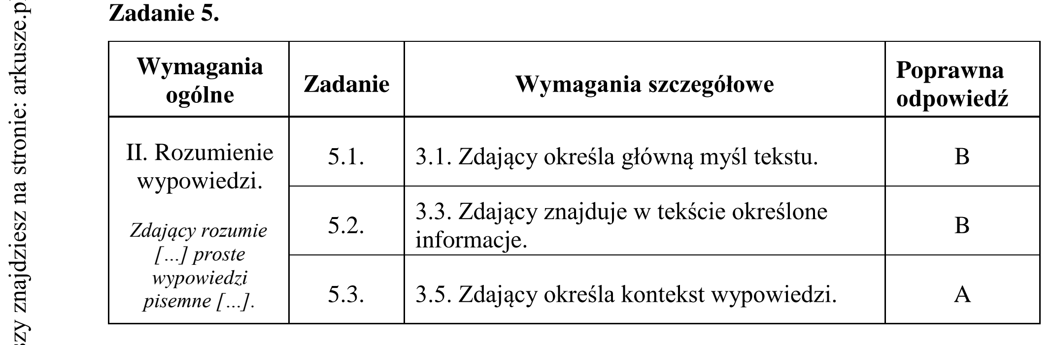 Matura dodatkowa, czerwiec 2017, odpowiedź do zadania 5