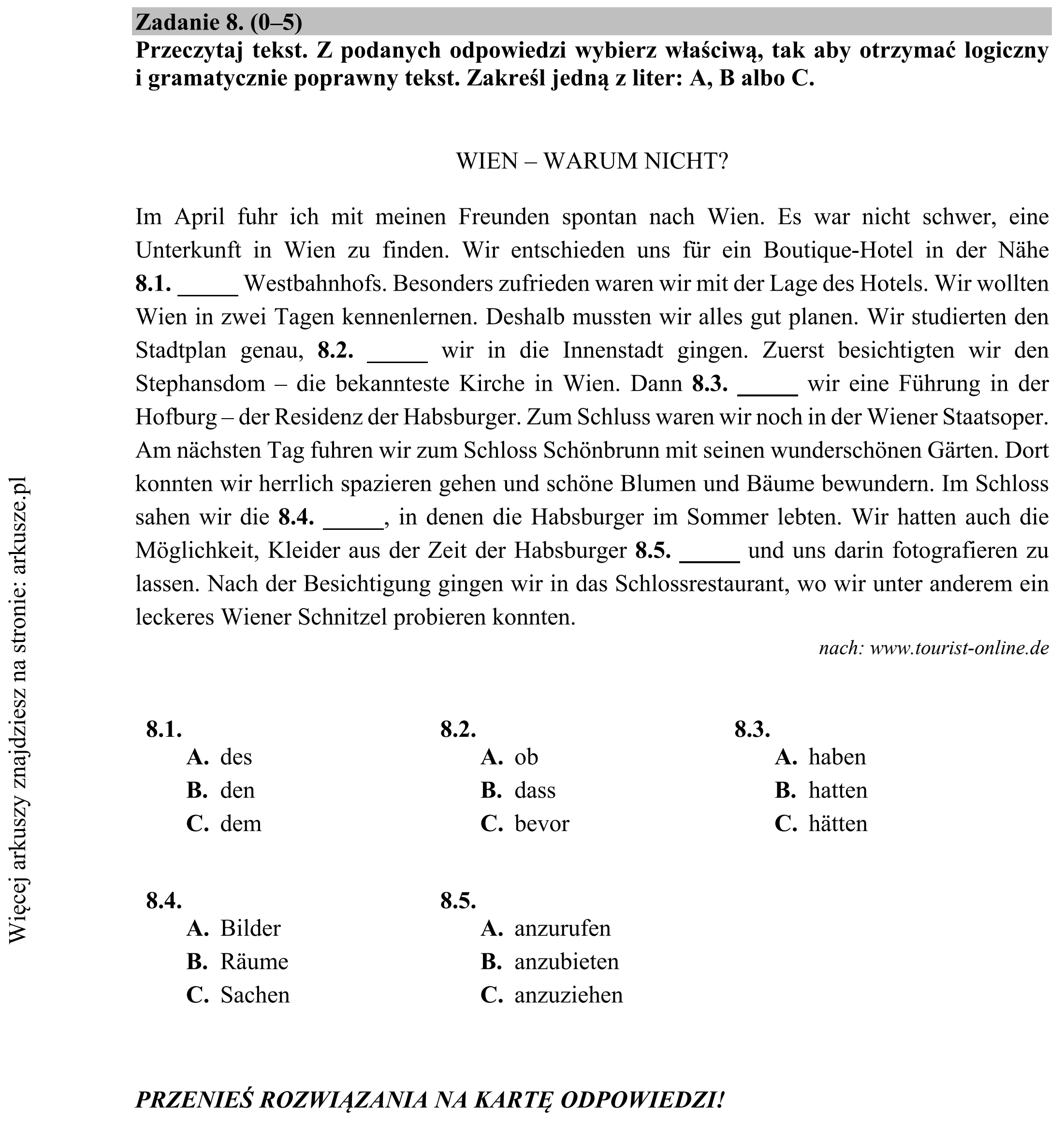 Matura dodatkowa, lipiec 2020, zadanie 8