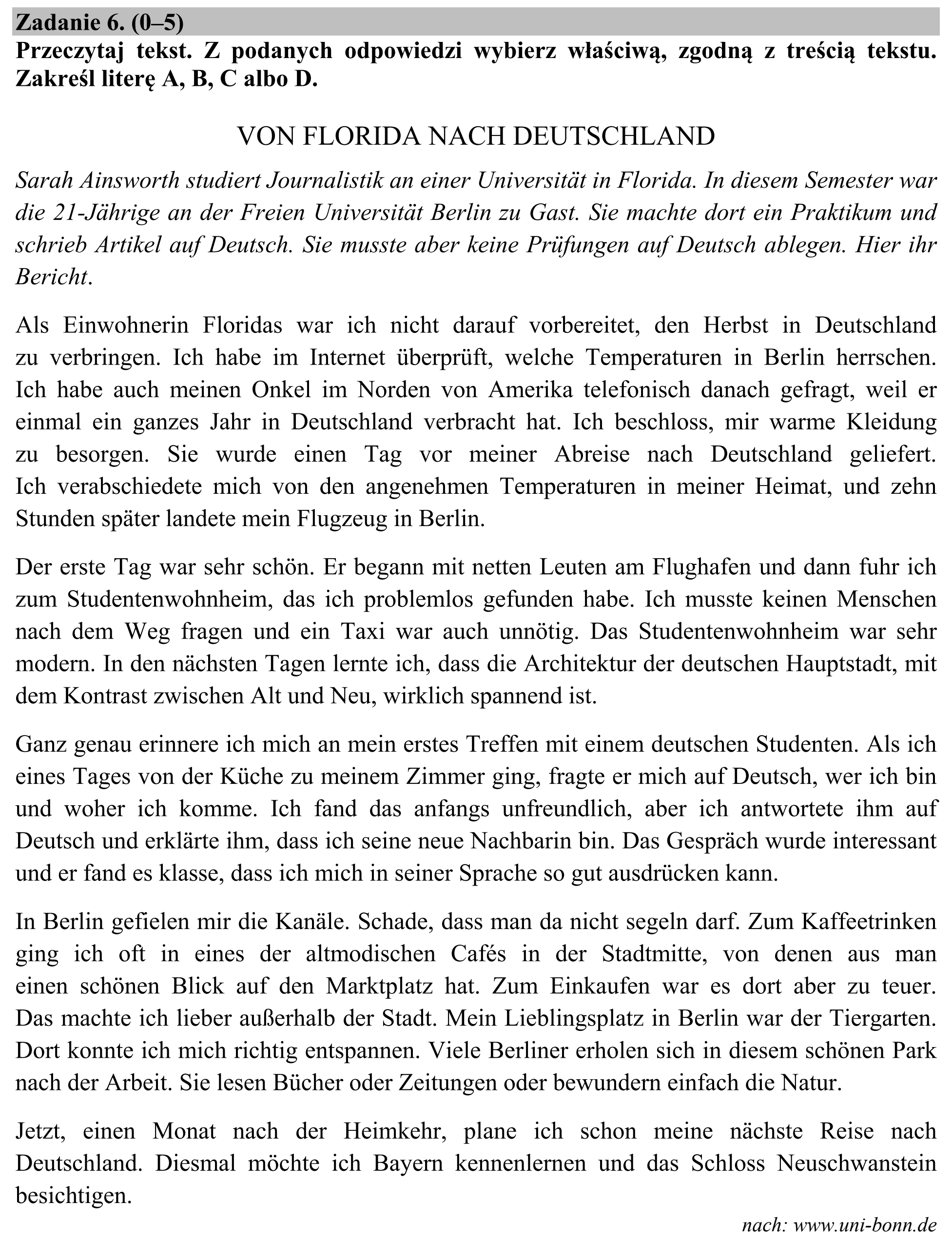 Matura, maj 2016, podgląd zadania 6, fragment 1