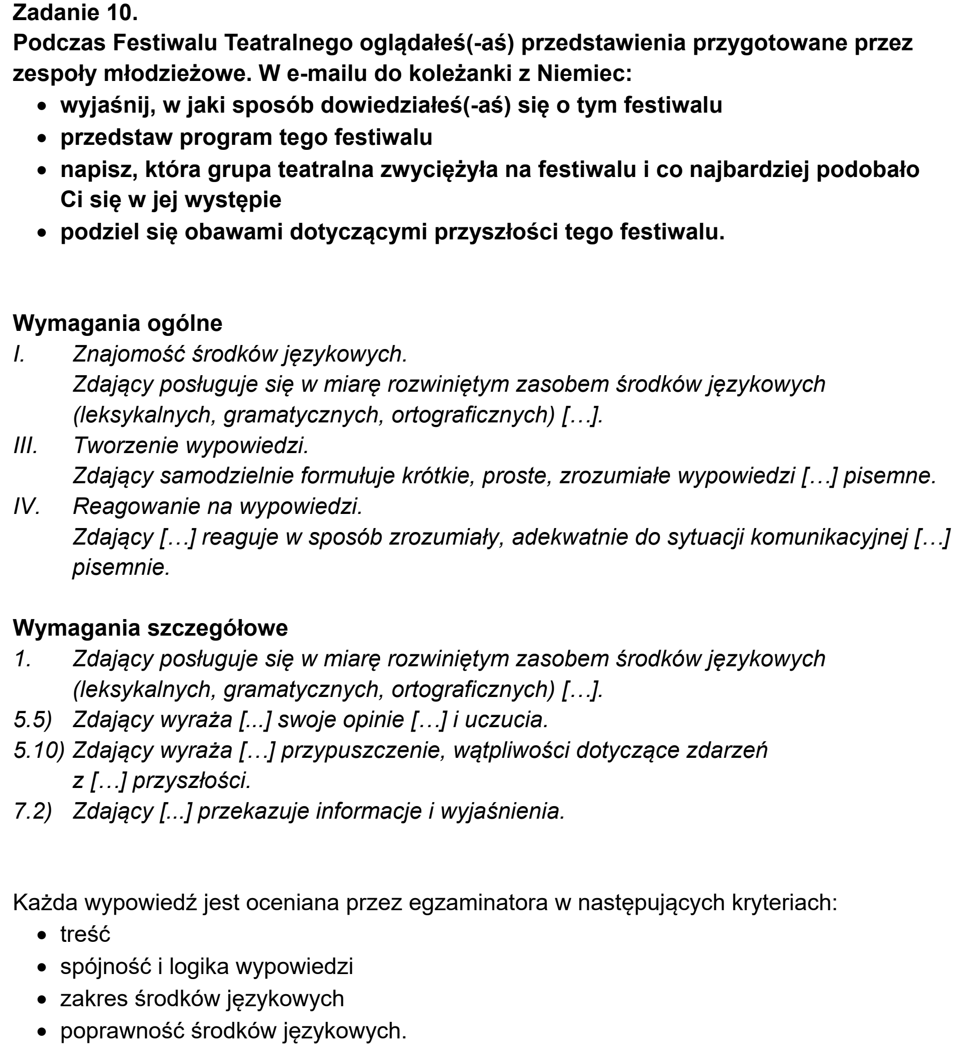 Matura, maj 2024, odpowiedź do zadania 10