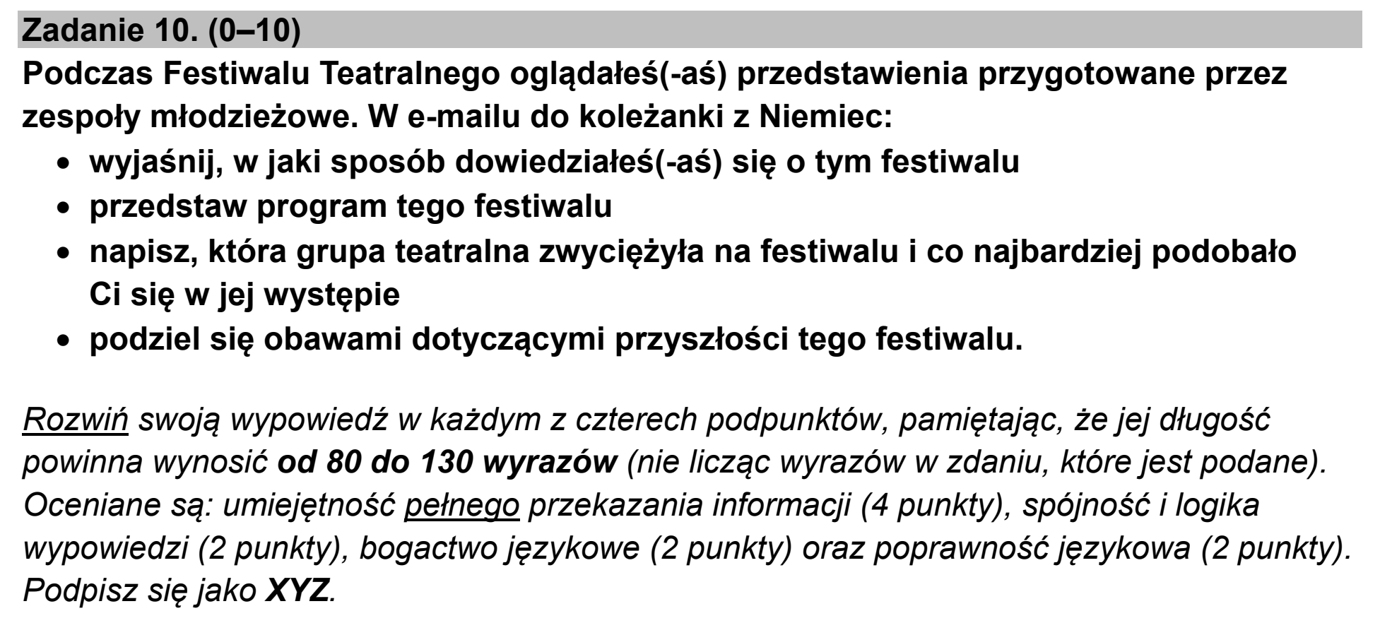 Matura, maj 2024, podgląd zadania 10