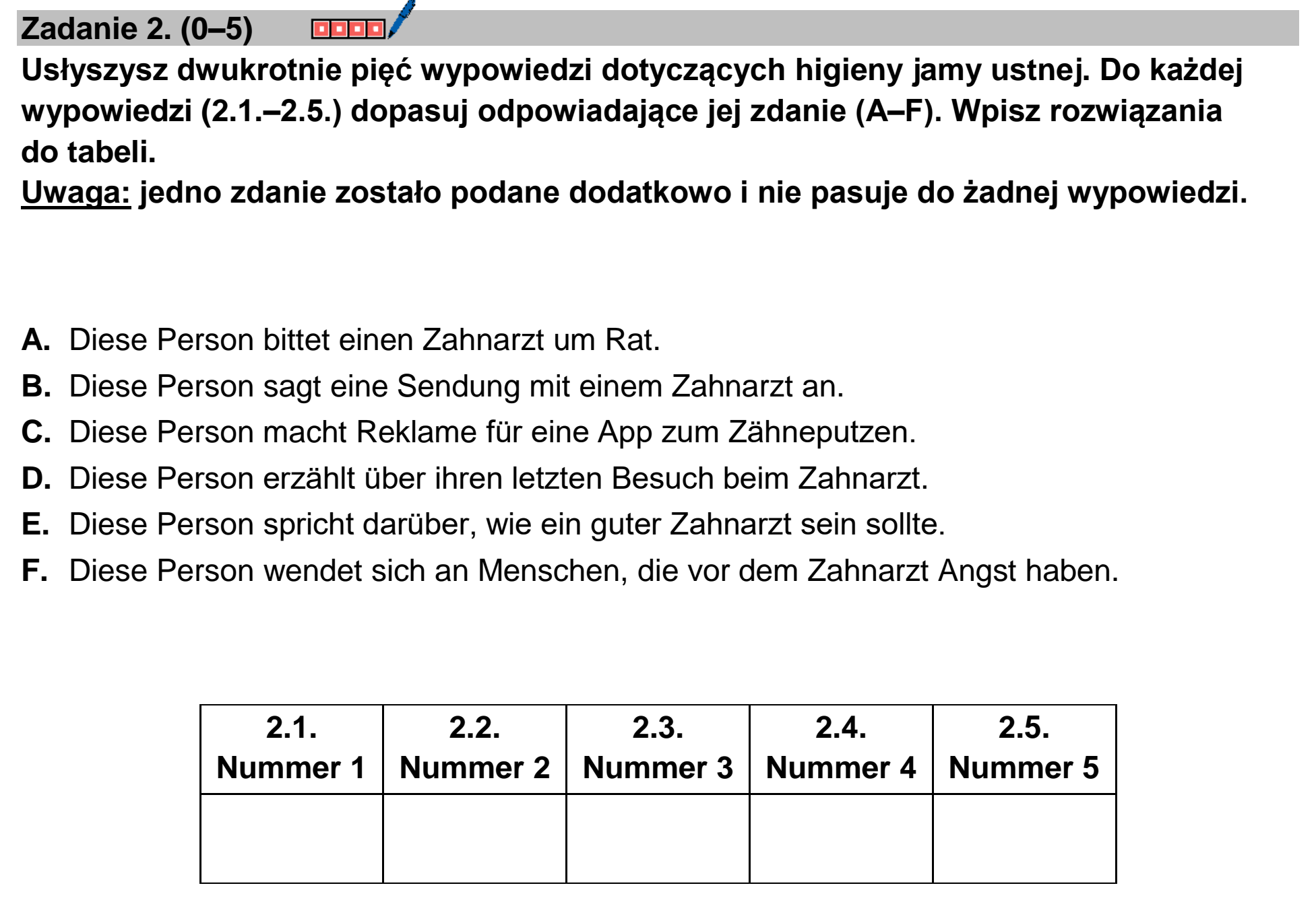 Matura, maj 2025, podgląd zadania 2