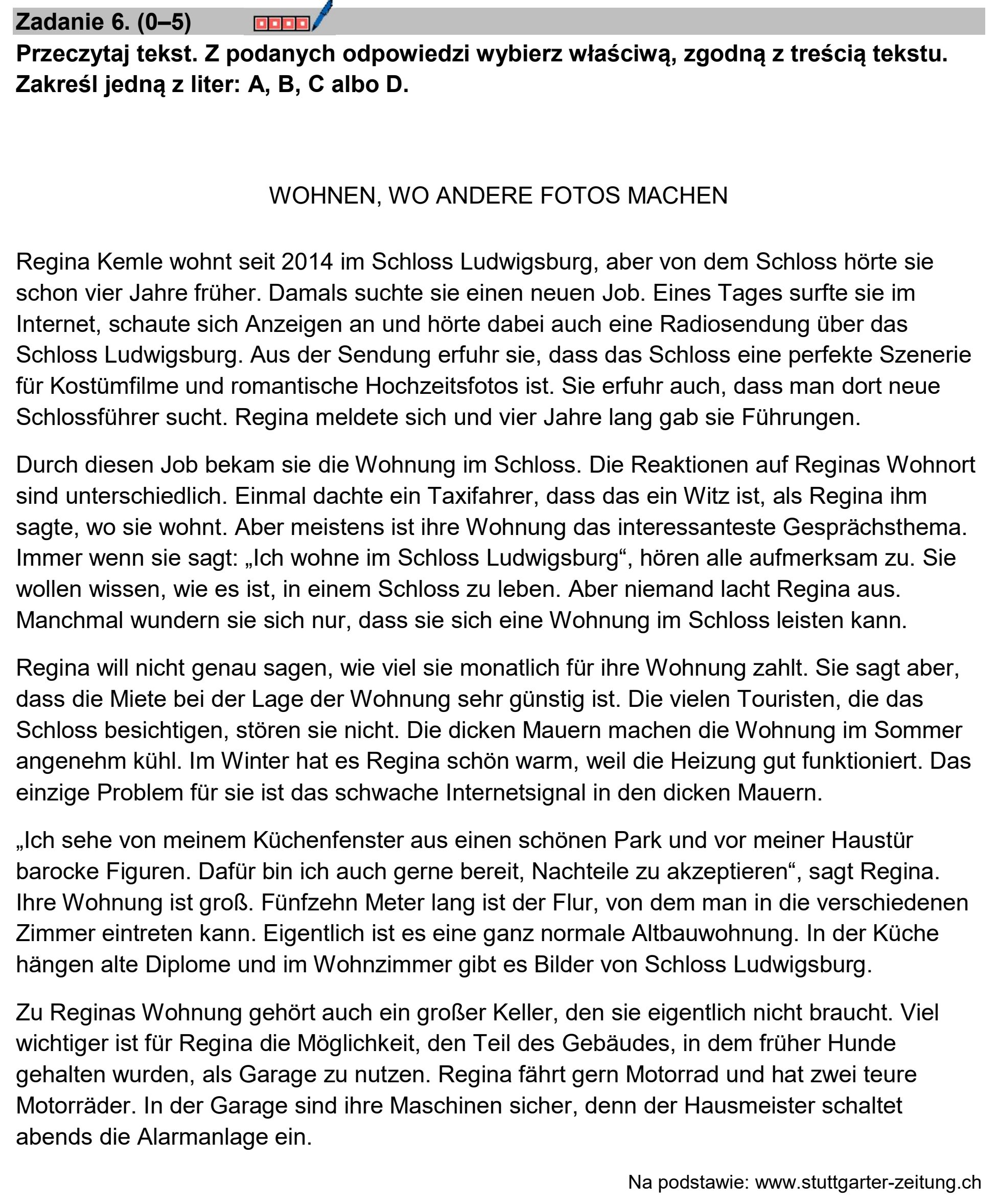 Matura, maj 2026, podgląd zadania 6, fragment 1