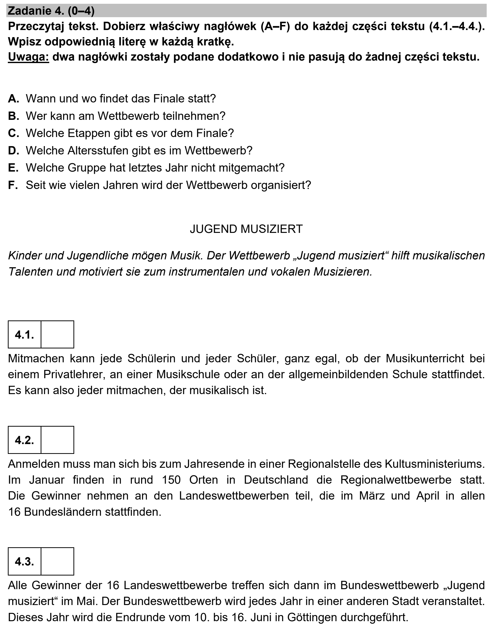 Matura próbna, marzec 2021, podgląd zadania 4, fragment 1