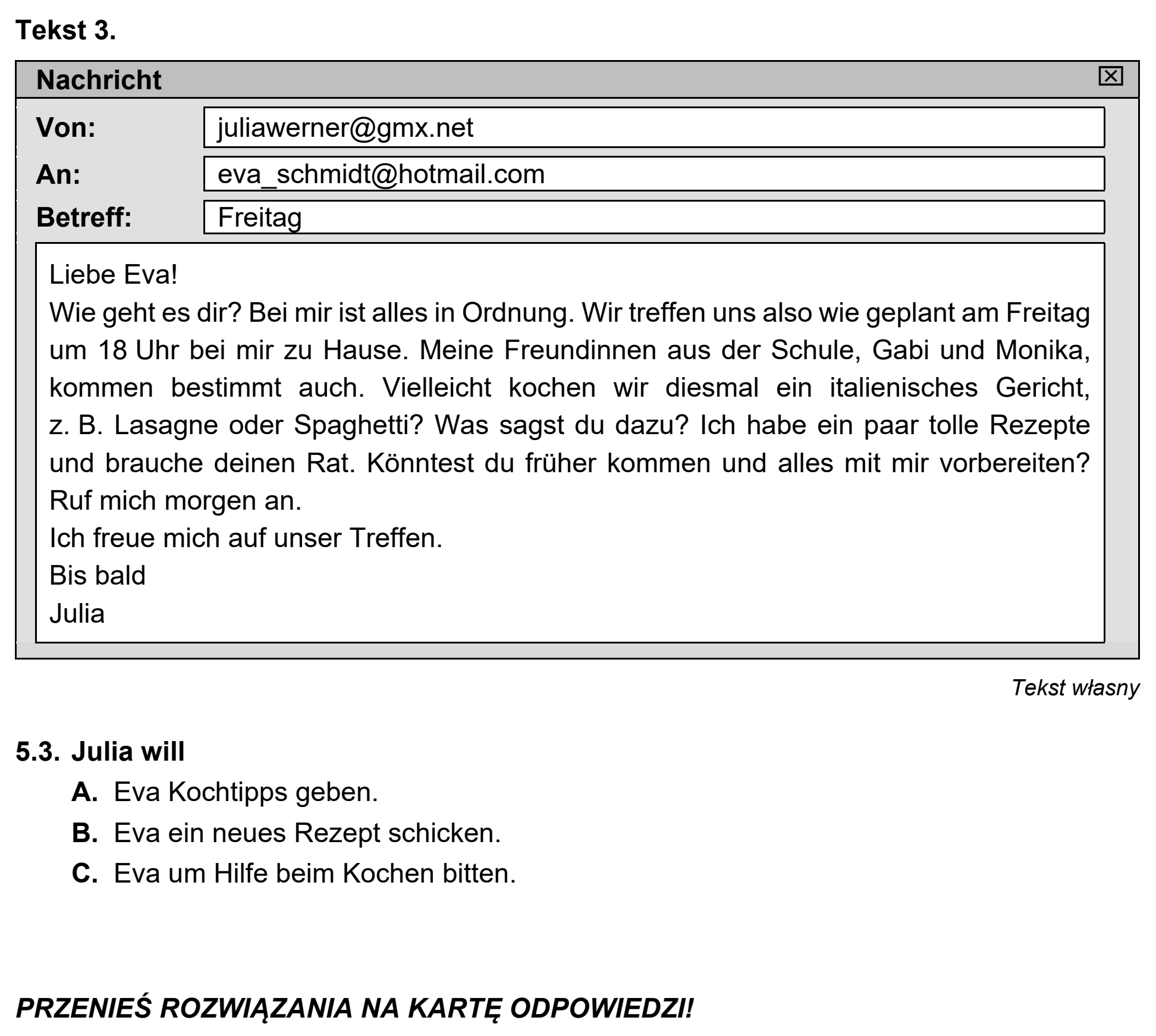 Matura próbna, marzec 2021, podgląd zadania 5, fragment 2