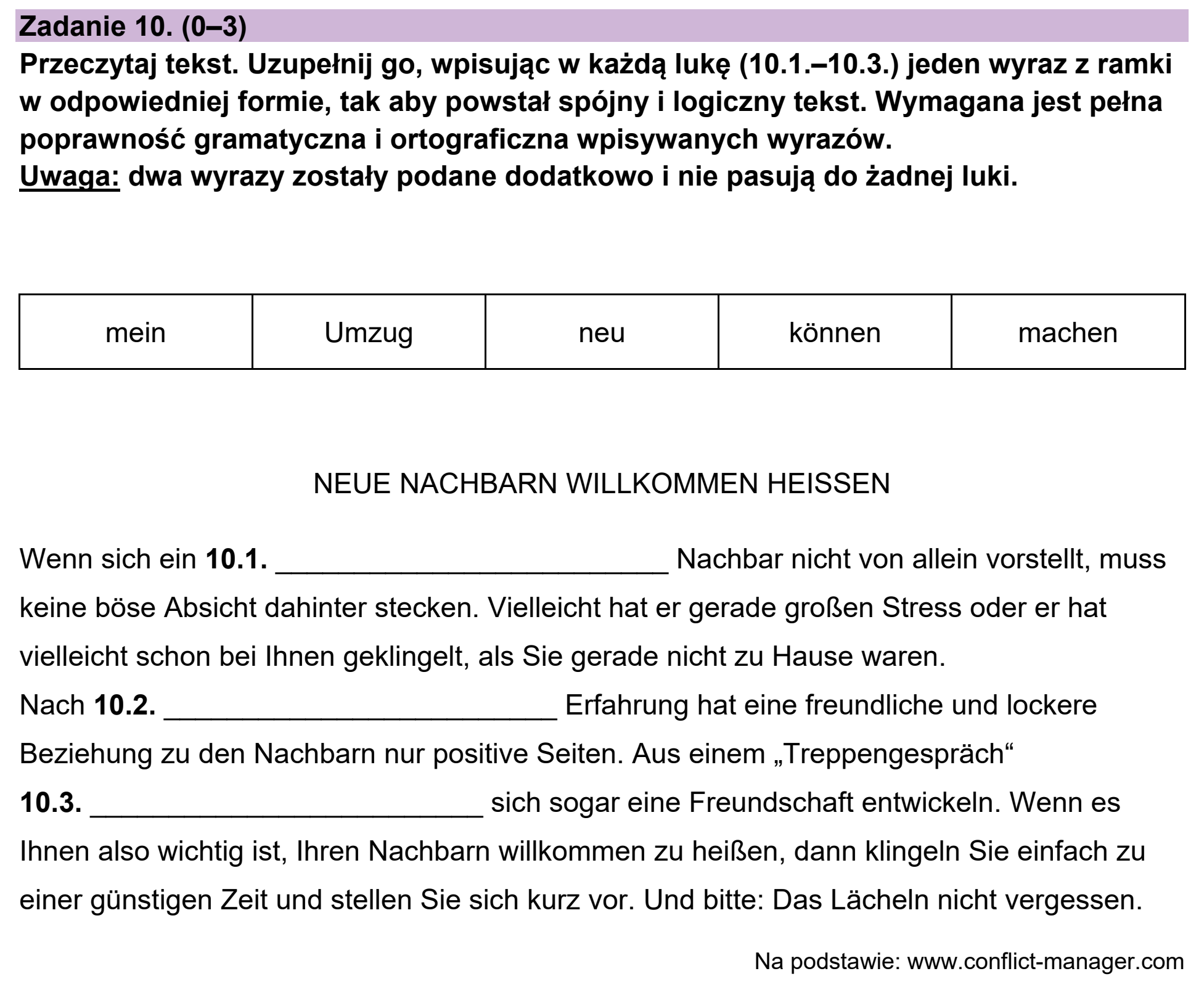 Matura, maj 2023, podgląd zadania 10