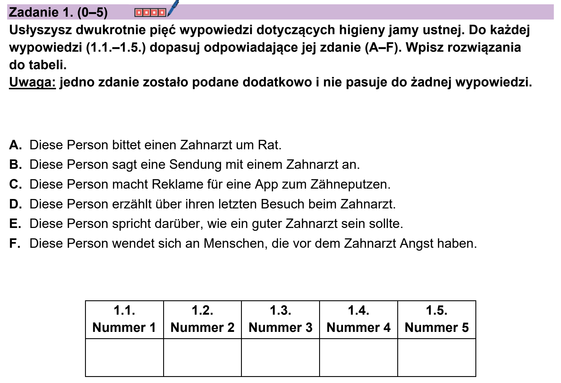 Matura, maj 2025, podgląd zadania 1