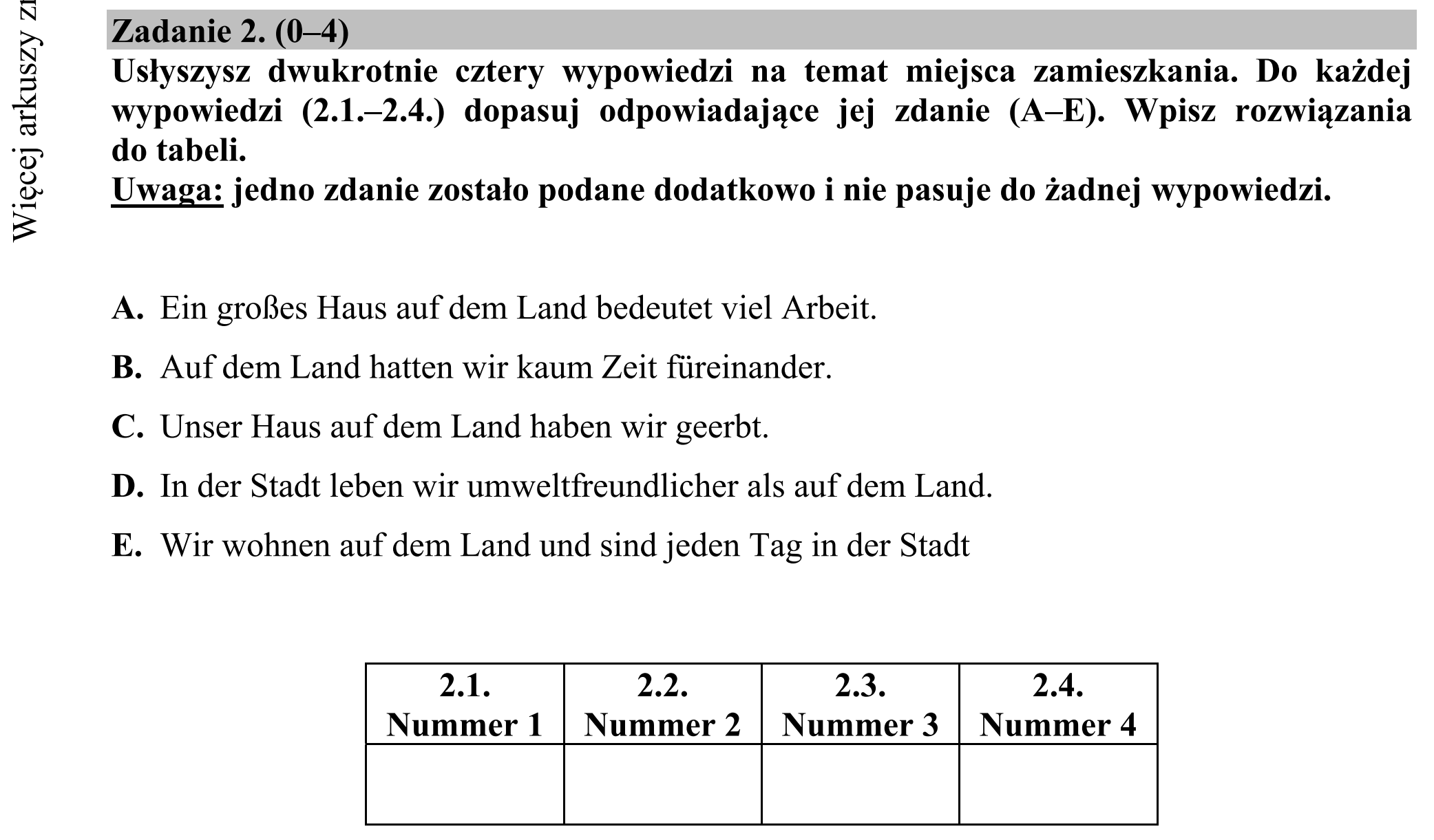 Matura dodatkowa, czerwiec 2015, zadanie 2