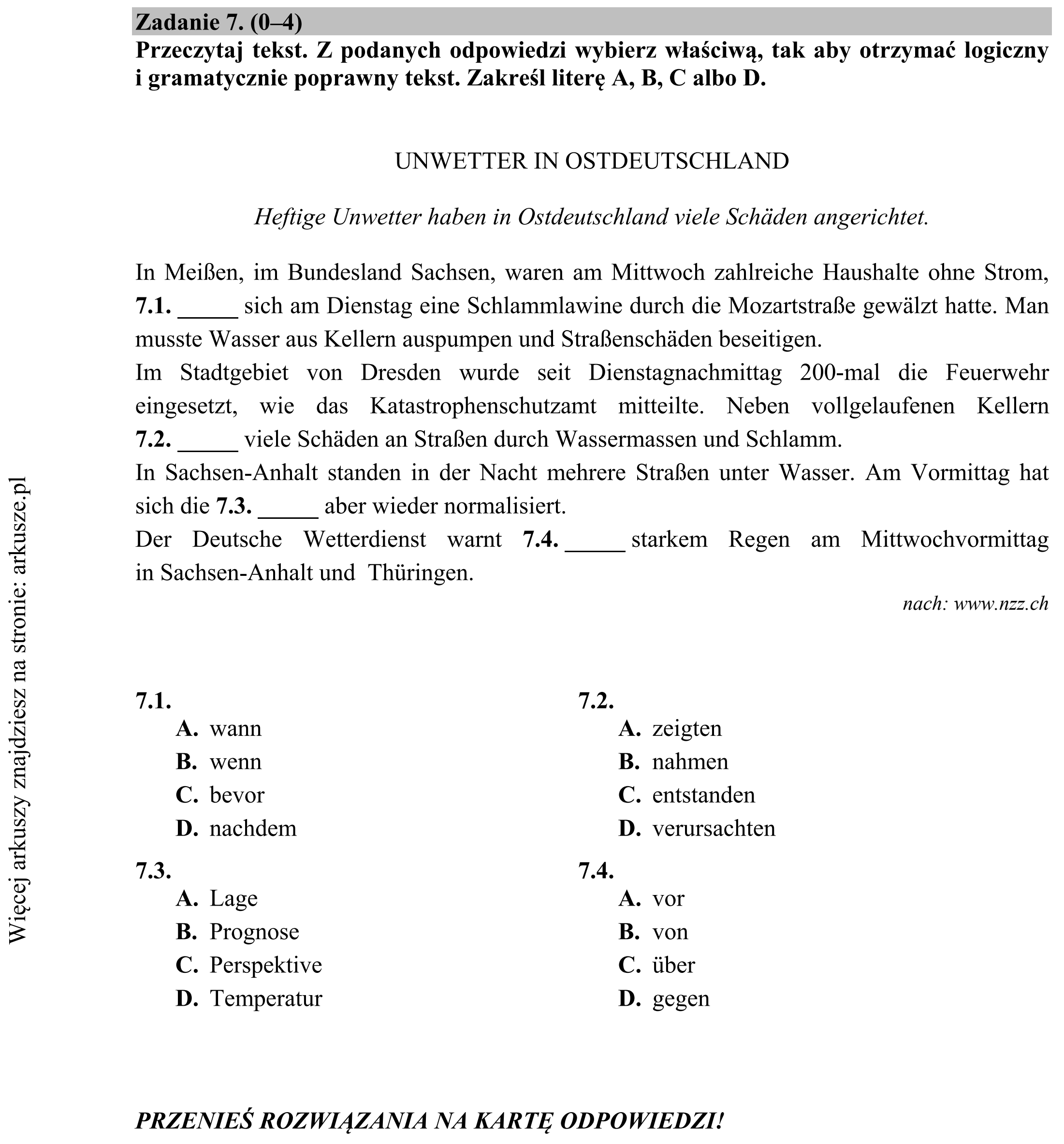 Matura dodatkowa, czerwiec 2016, zadanie 7