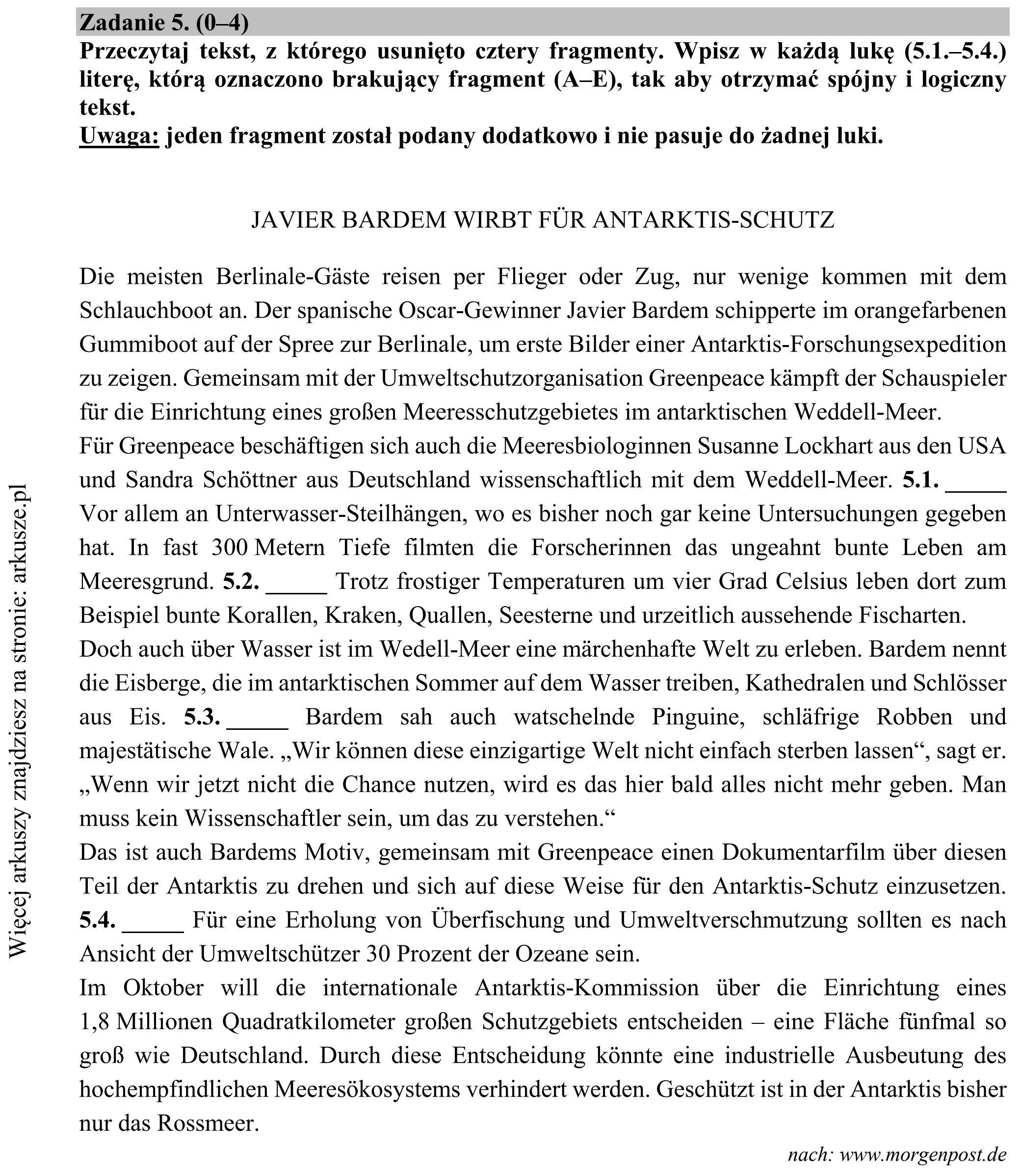 Matura dodatkowa, lipiec 2020, zadanie 5, fragment 1