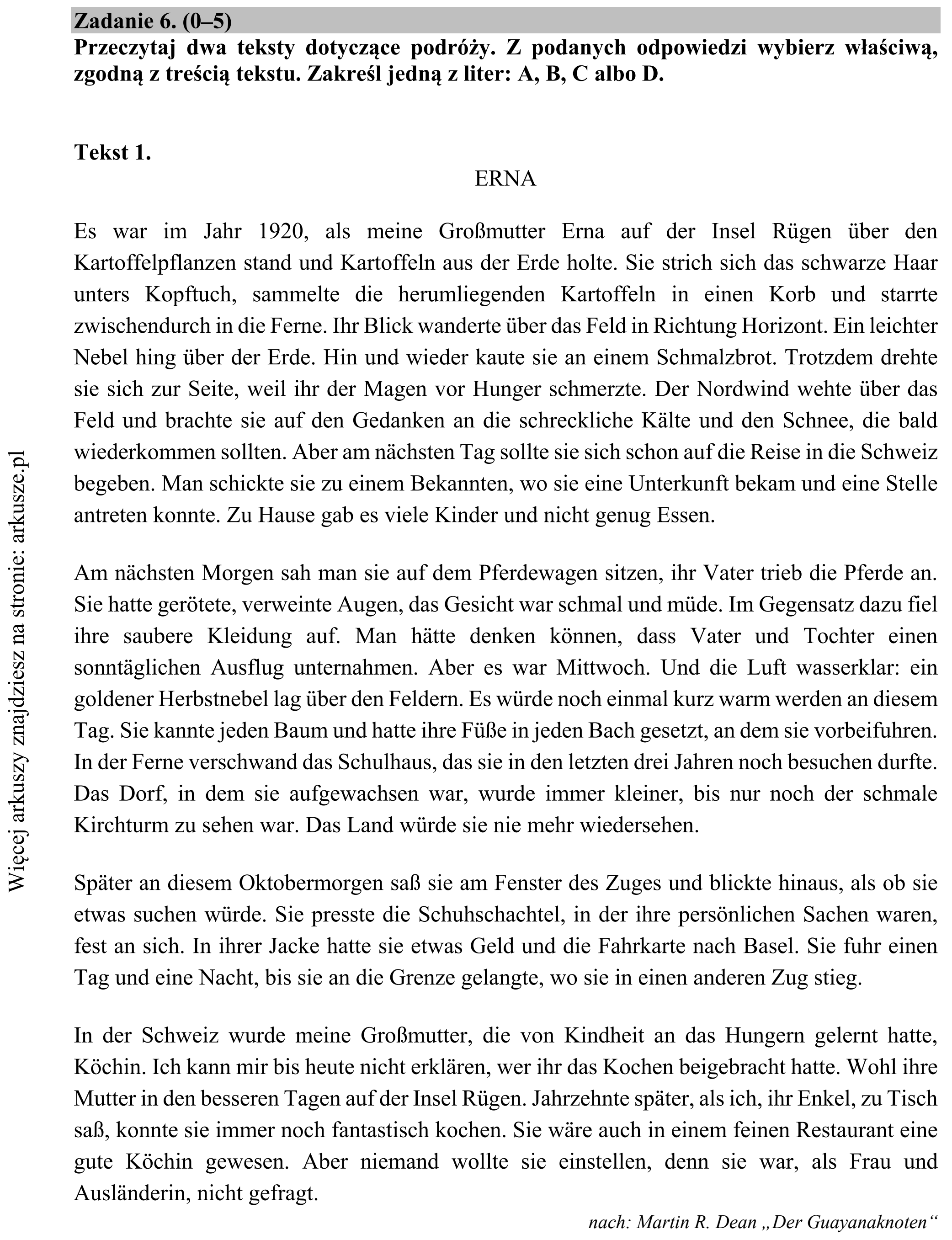 Matura dodatkowa, lipiec 2020, podgląd zadania 6, fragment 1