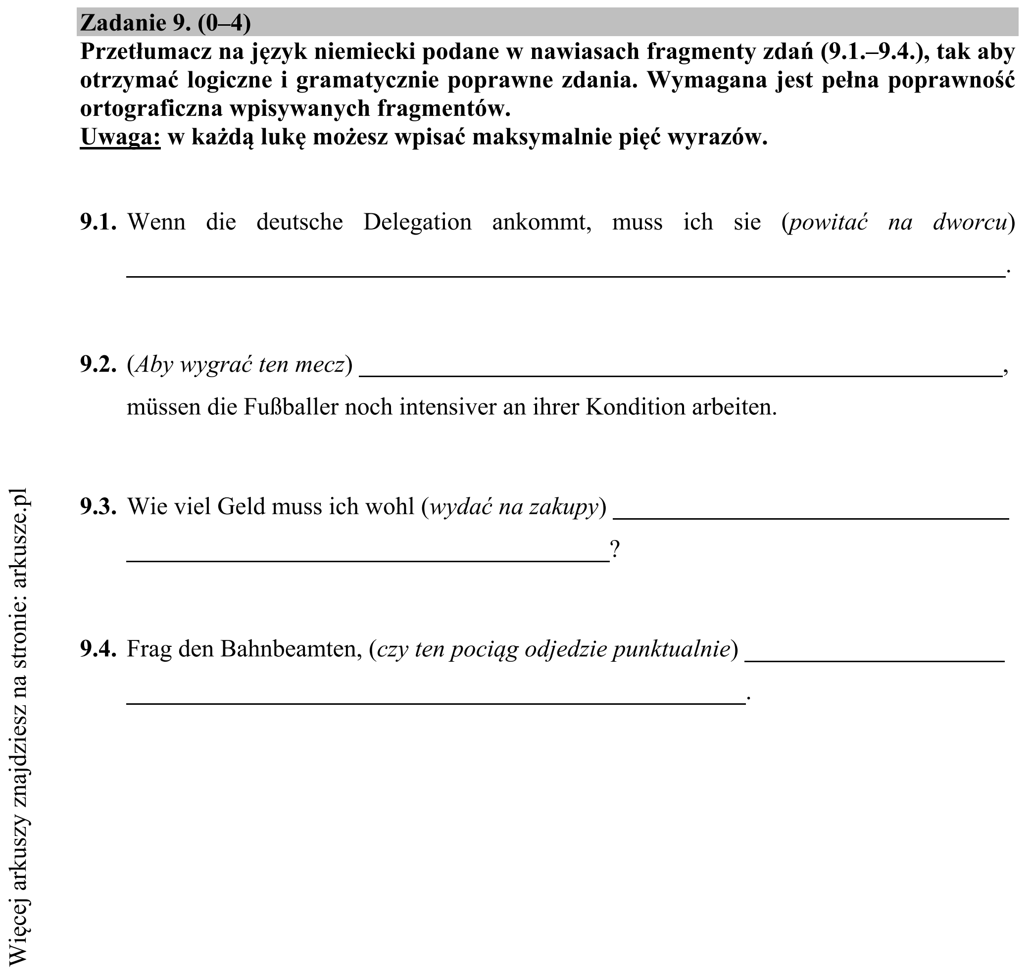 Matura dodatkowa, lipiec 2020, zadanie 9