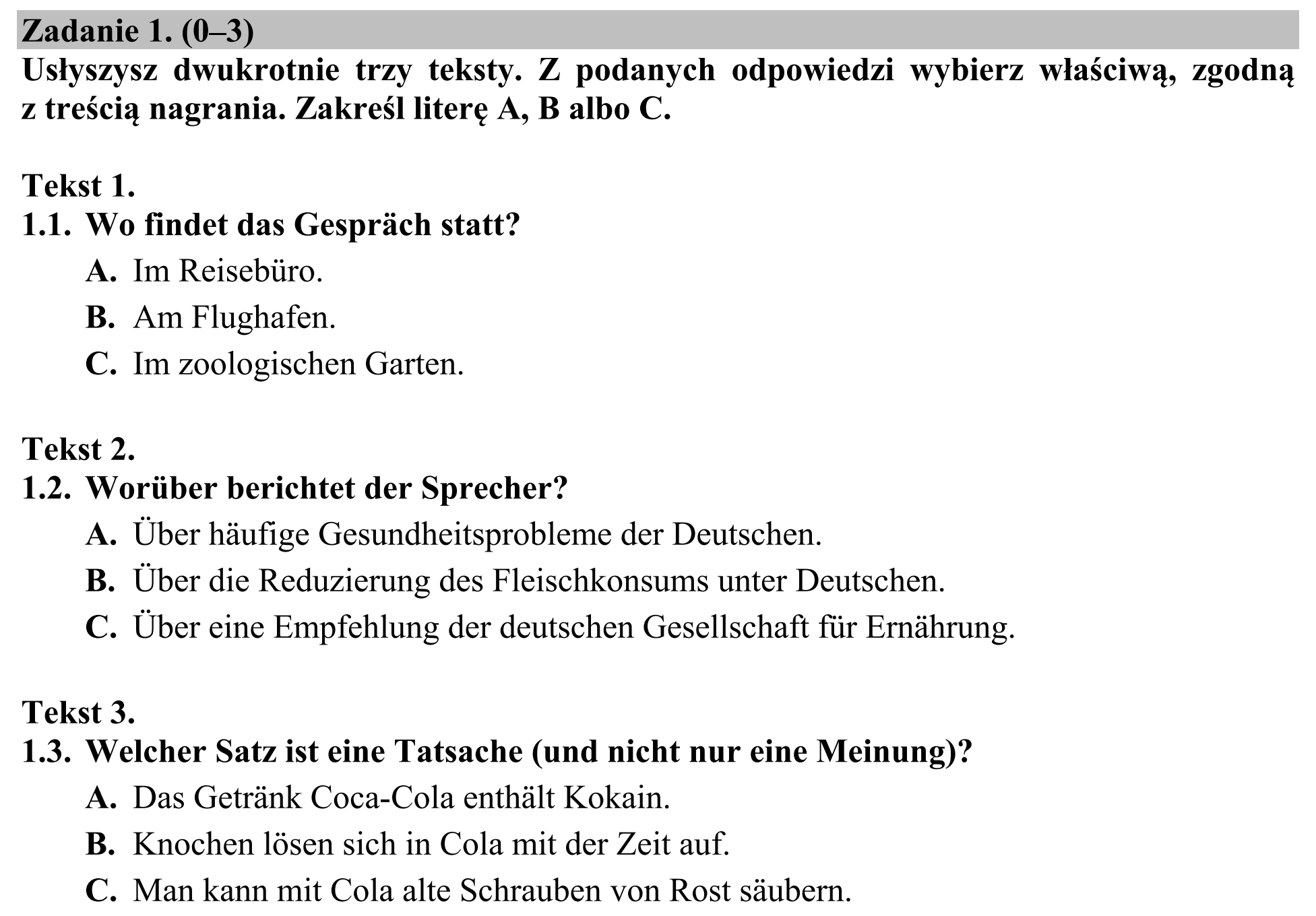 Matura, maj 2015, zadanie 1