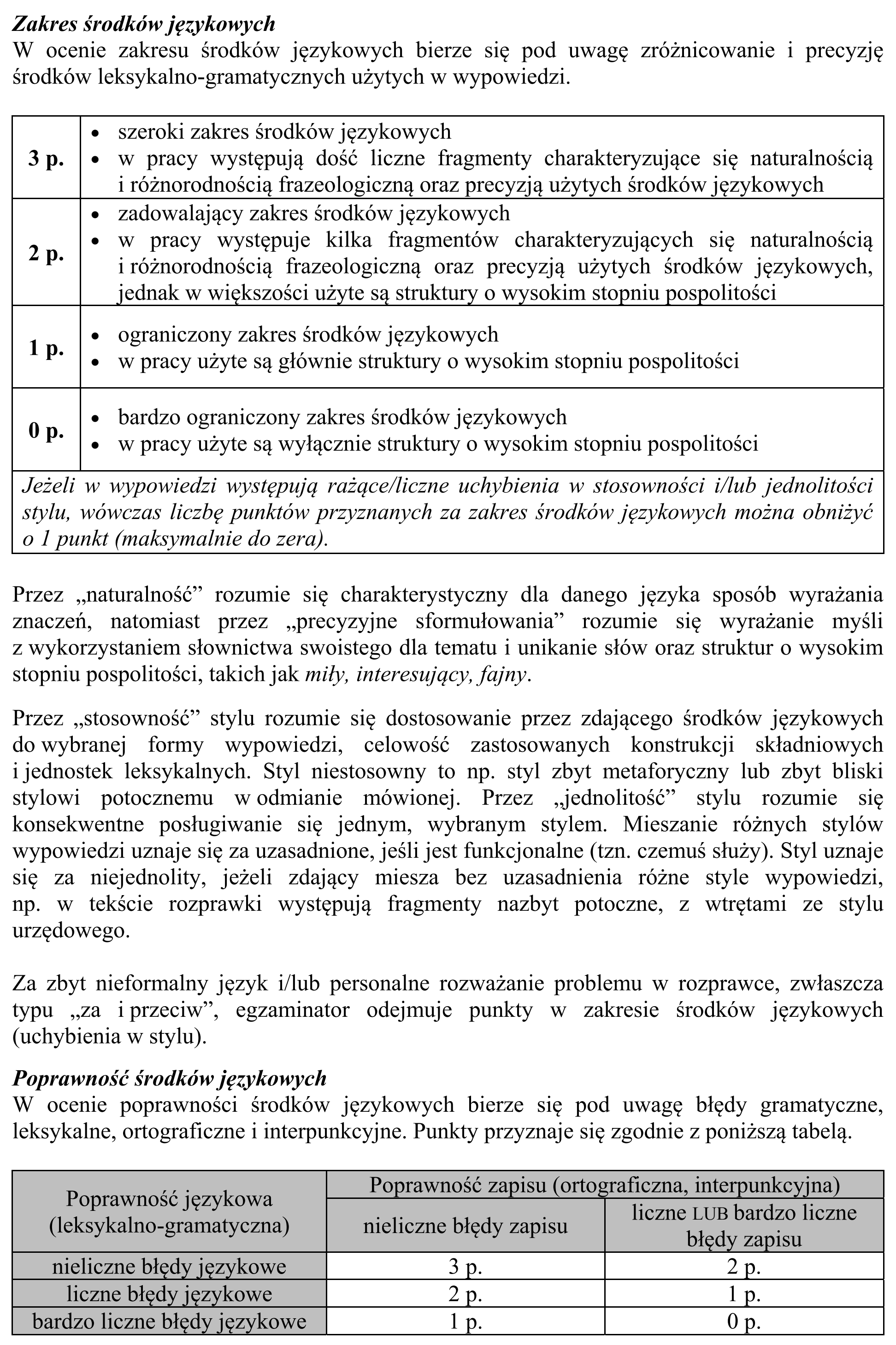 Matura, maj 2016, odpowiedź do zadania 10, fragment 12