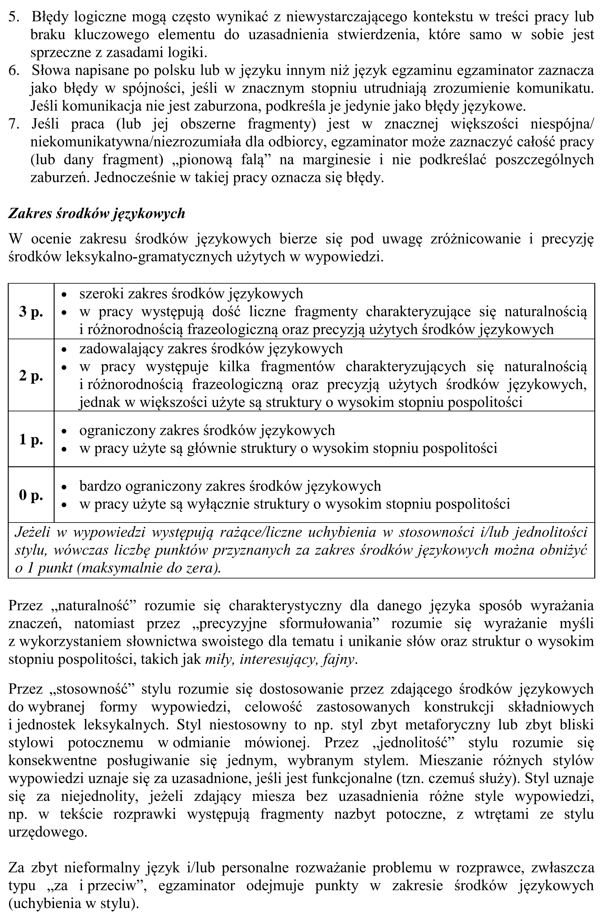Matura, maj 2017, odpowiedź do zadania 10, fragment 12