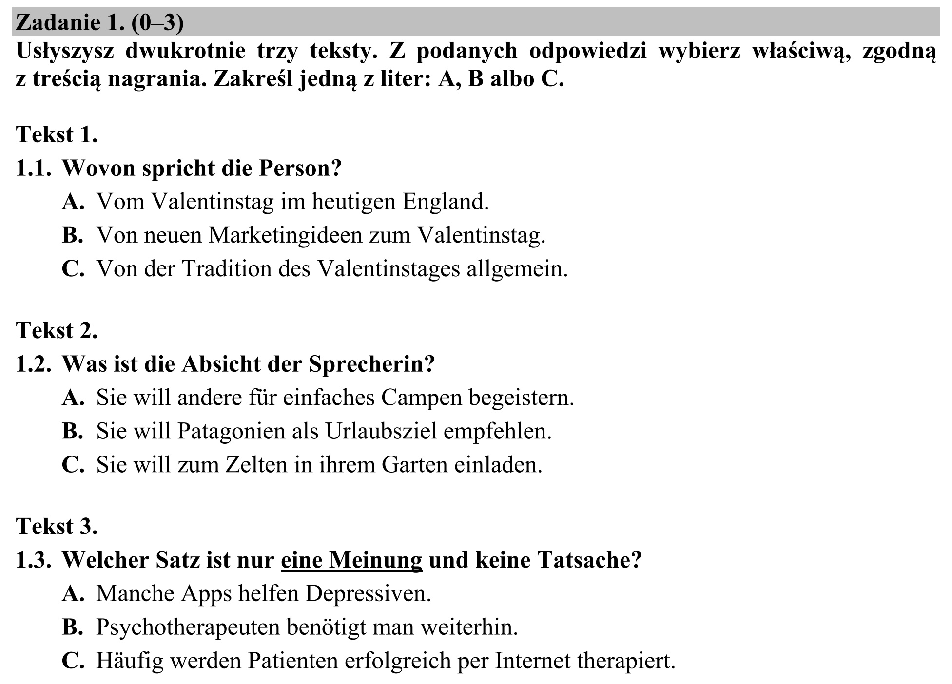Matura, maj 2018, zadanie 1