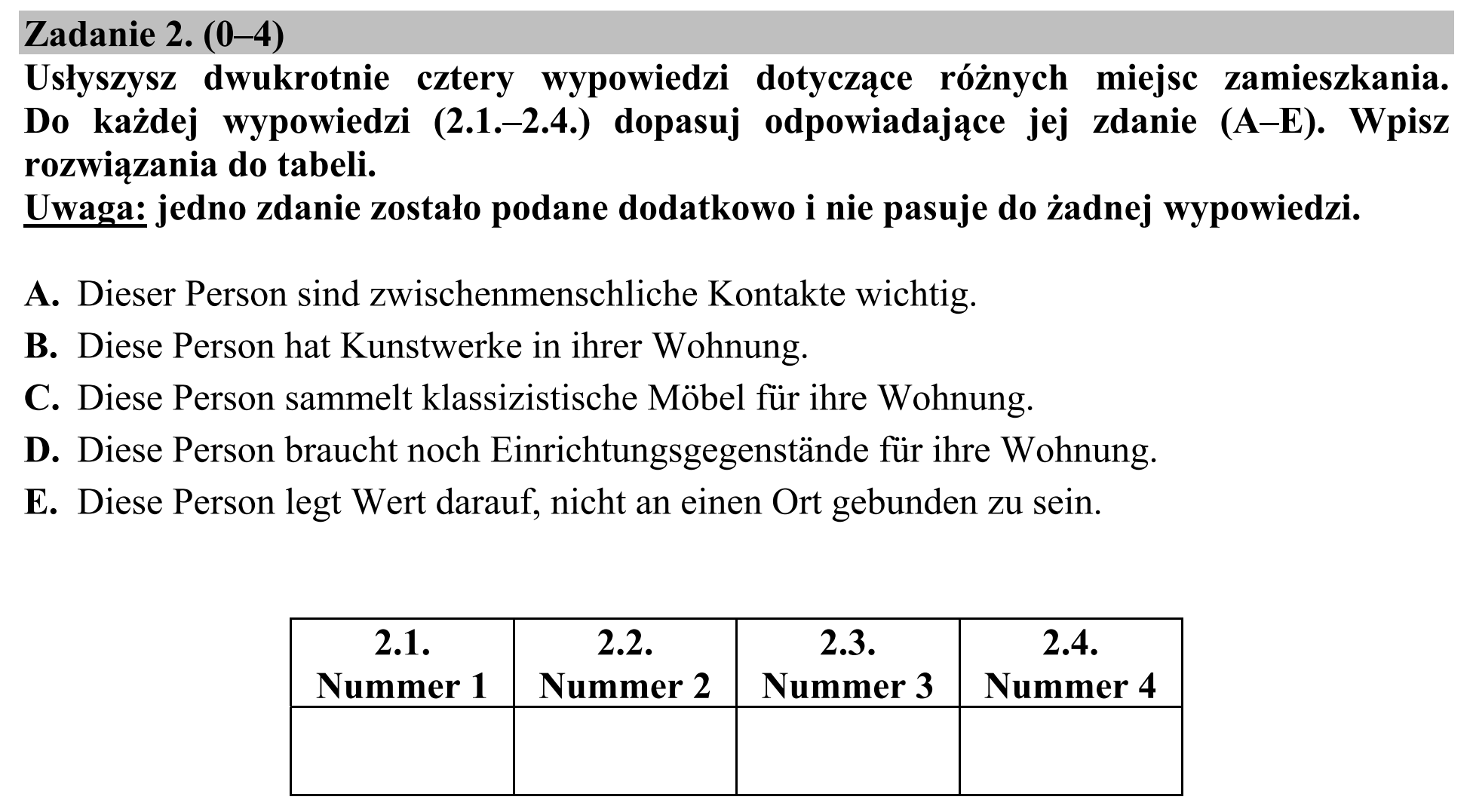 Matura, maj 2018, zadanie 2