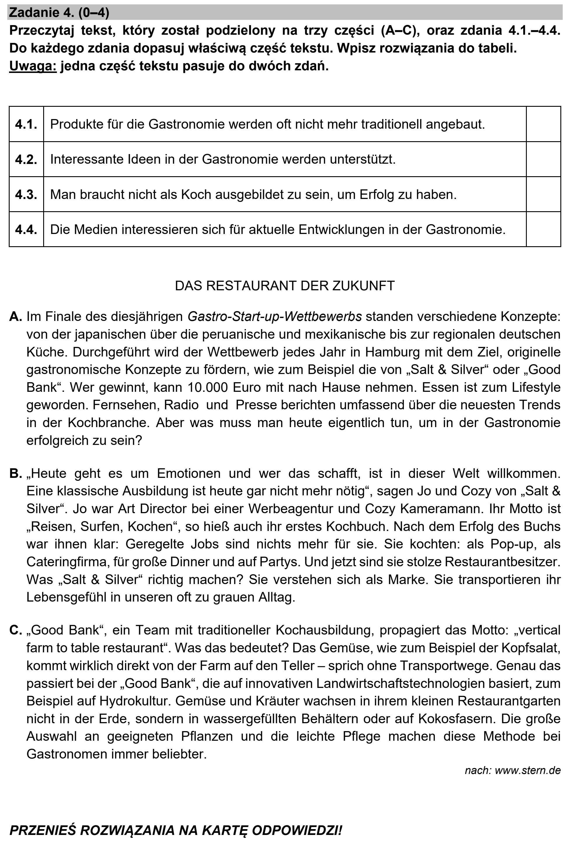 Matura, maj 2022, zadanie 4