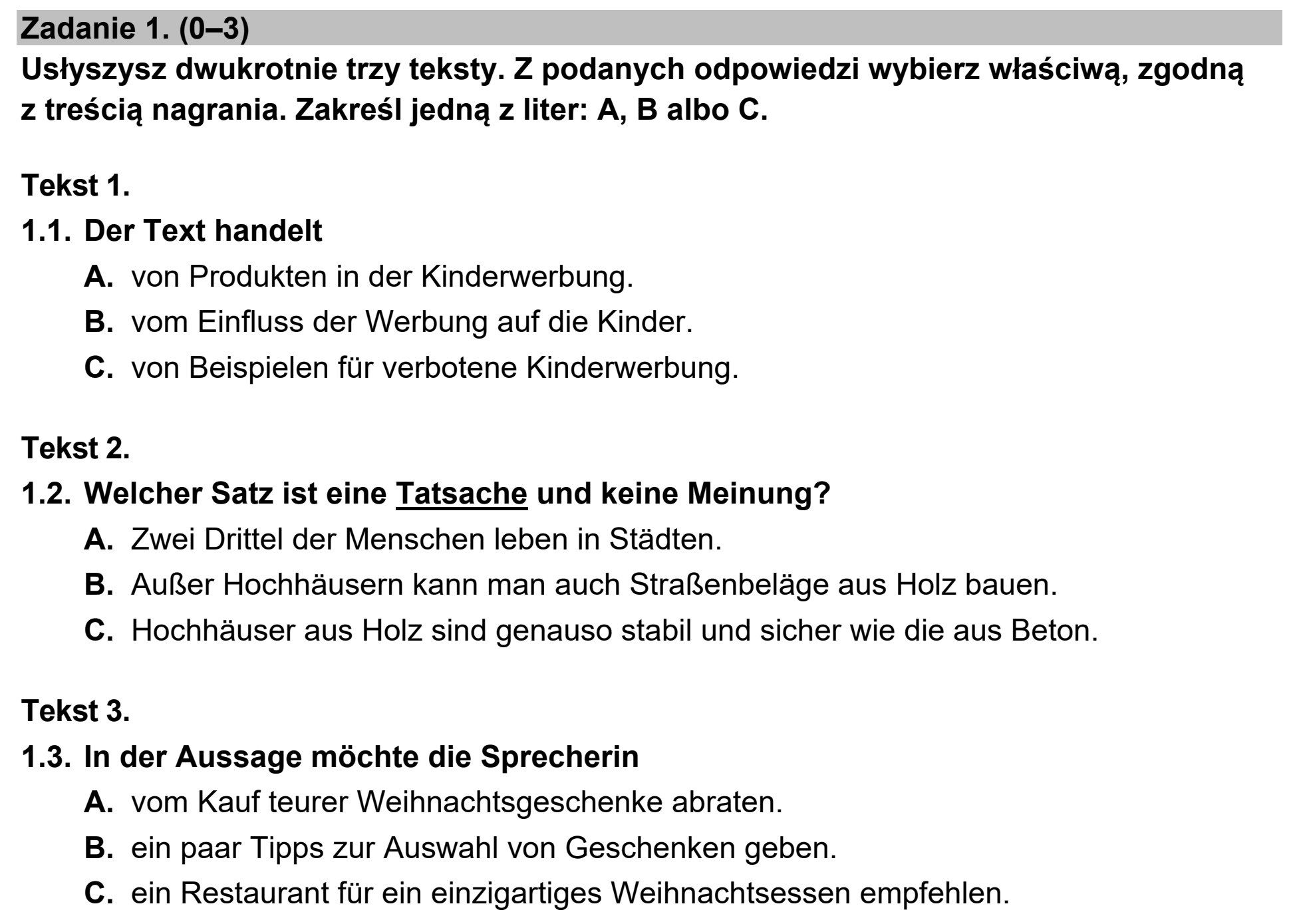 Matura, maj 2023, zadanie 1