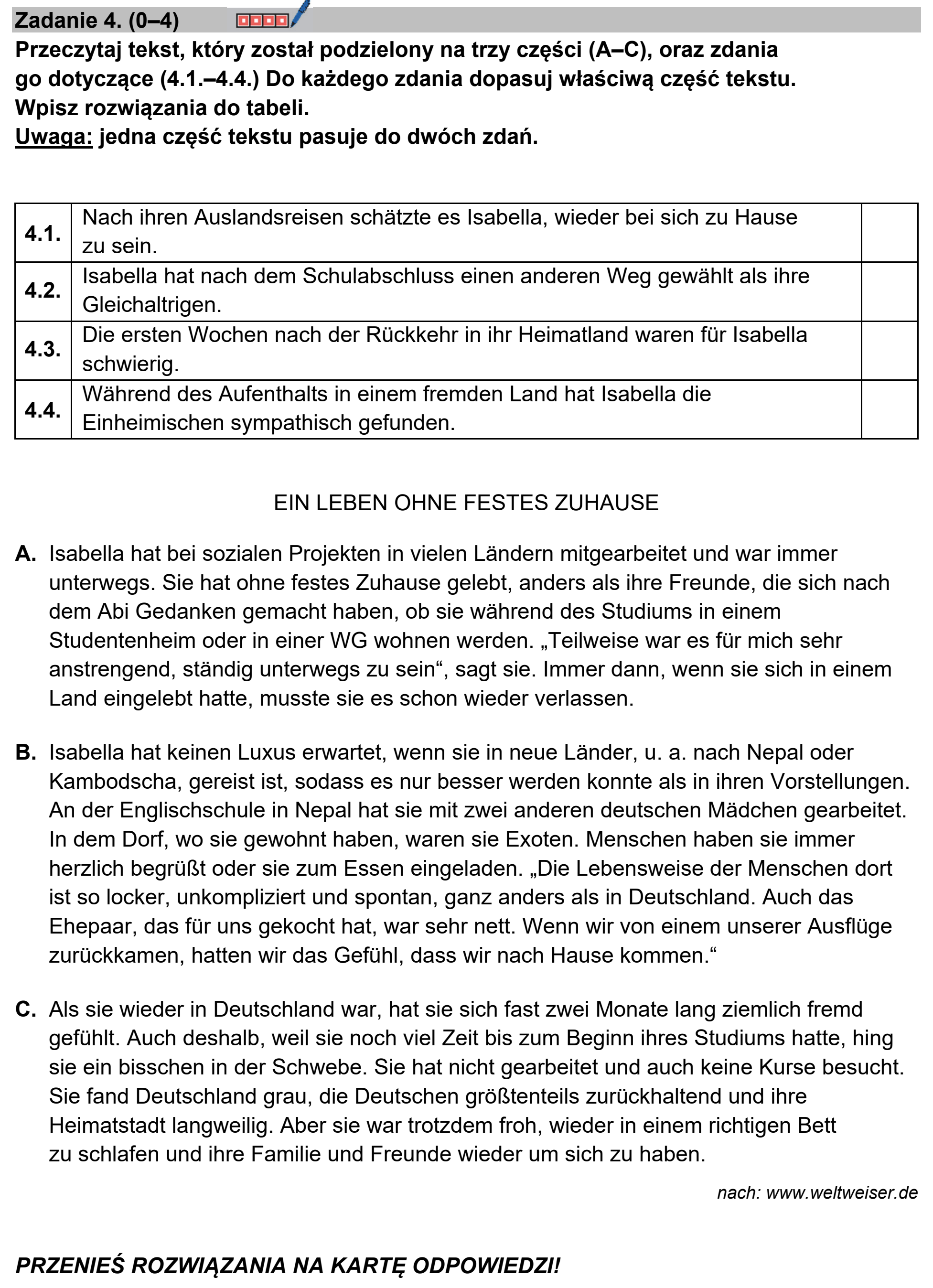 Matura, maj 2024, zadanie 4