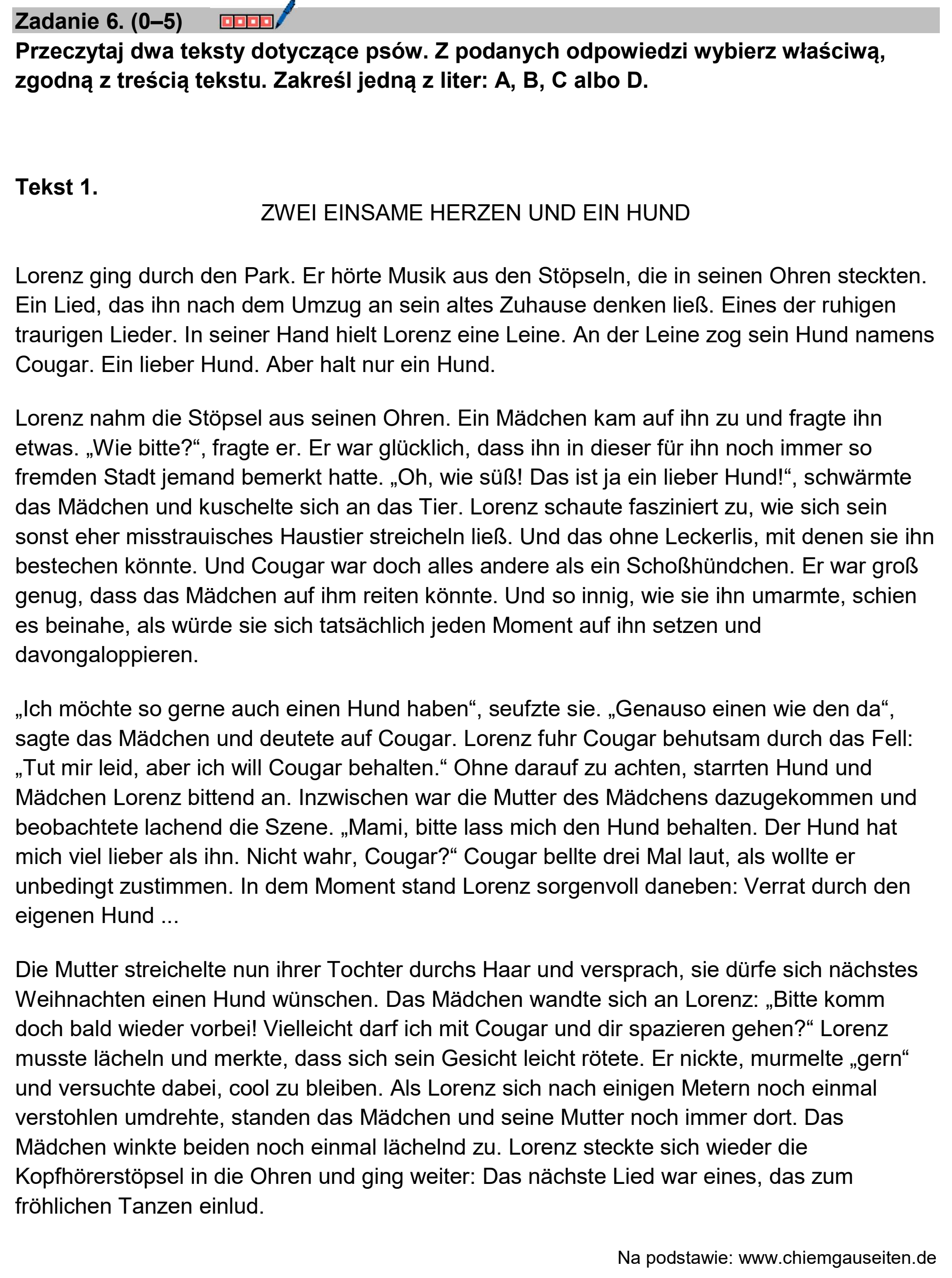 Matura, maj 2026, zadanie 6, fragment 1