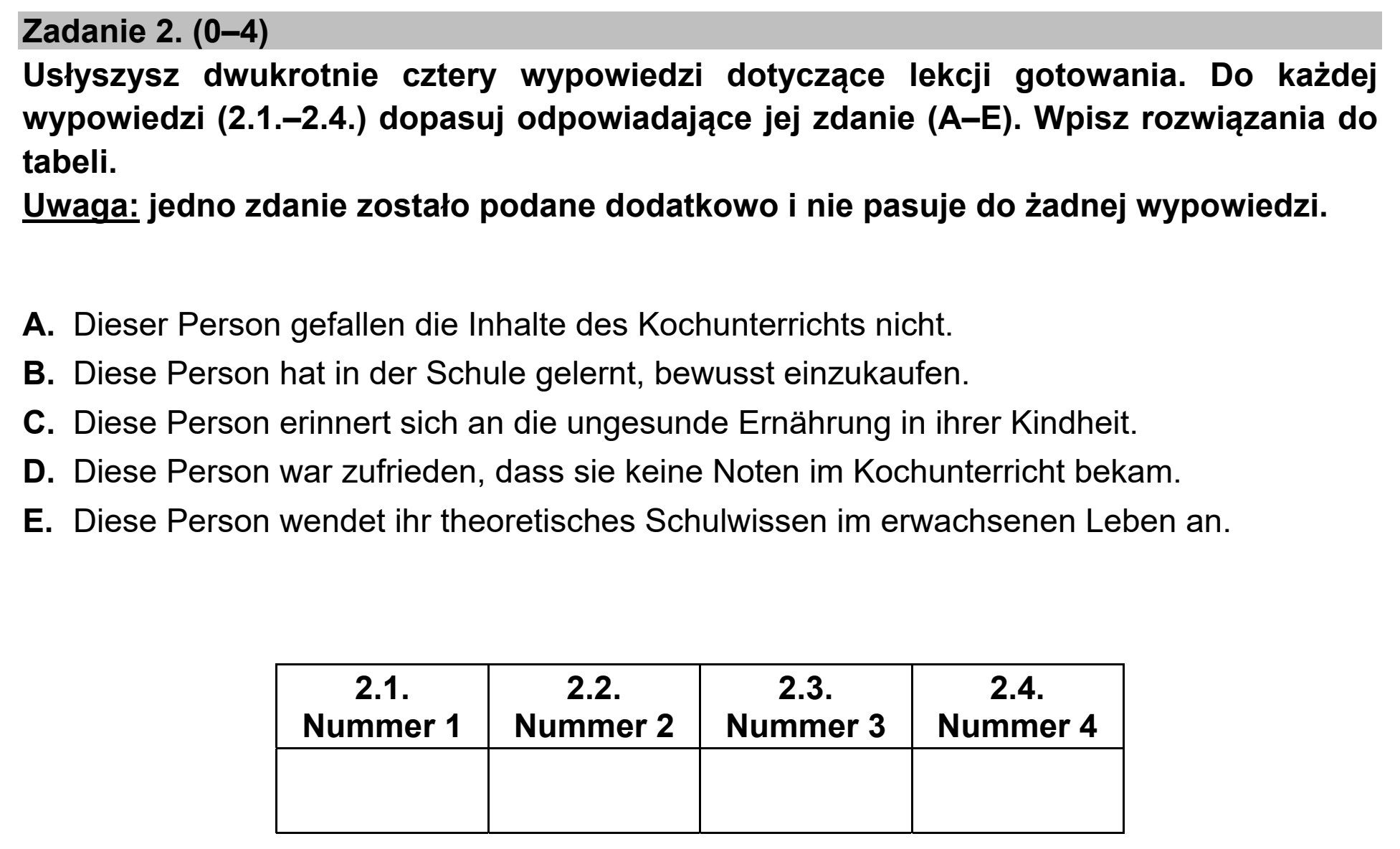 Matura próbna, marzec 2021, podgląd zadania 2