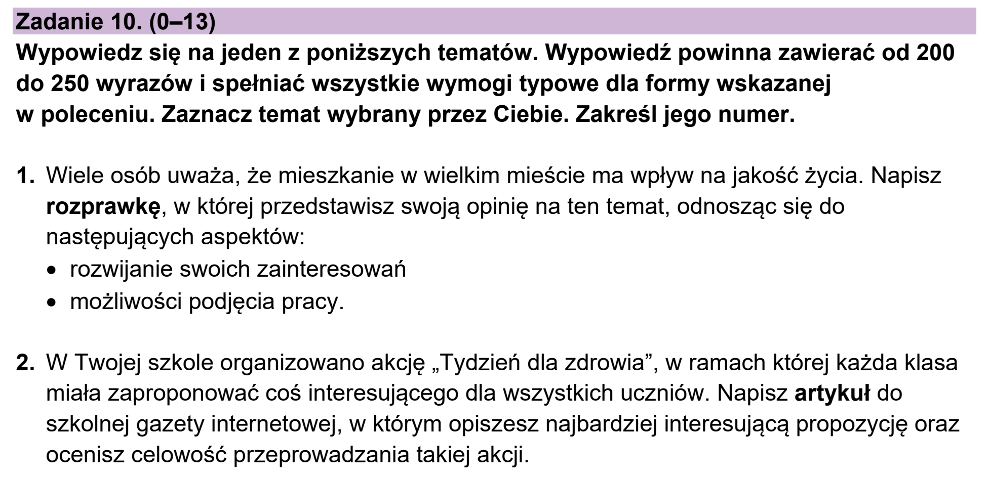Matura próbna, grudzien 2022, zadanie 10
