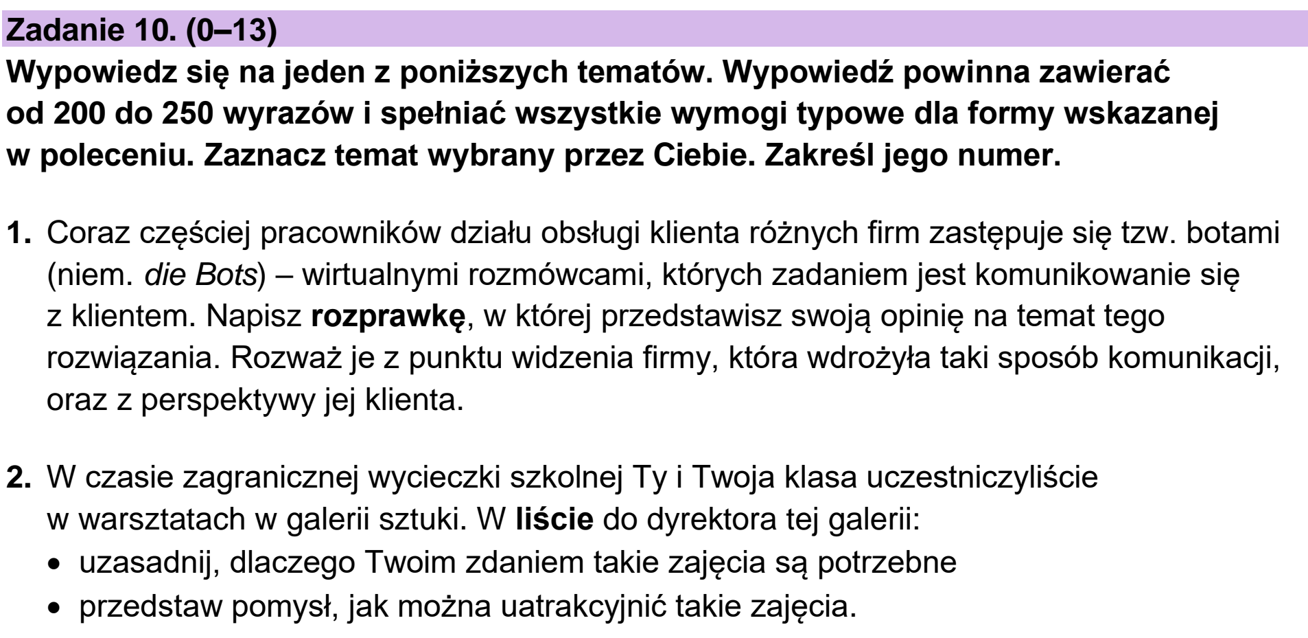 Matura próbna, grudzien 2024, zadanie 10