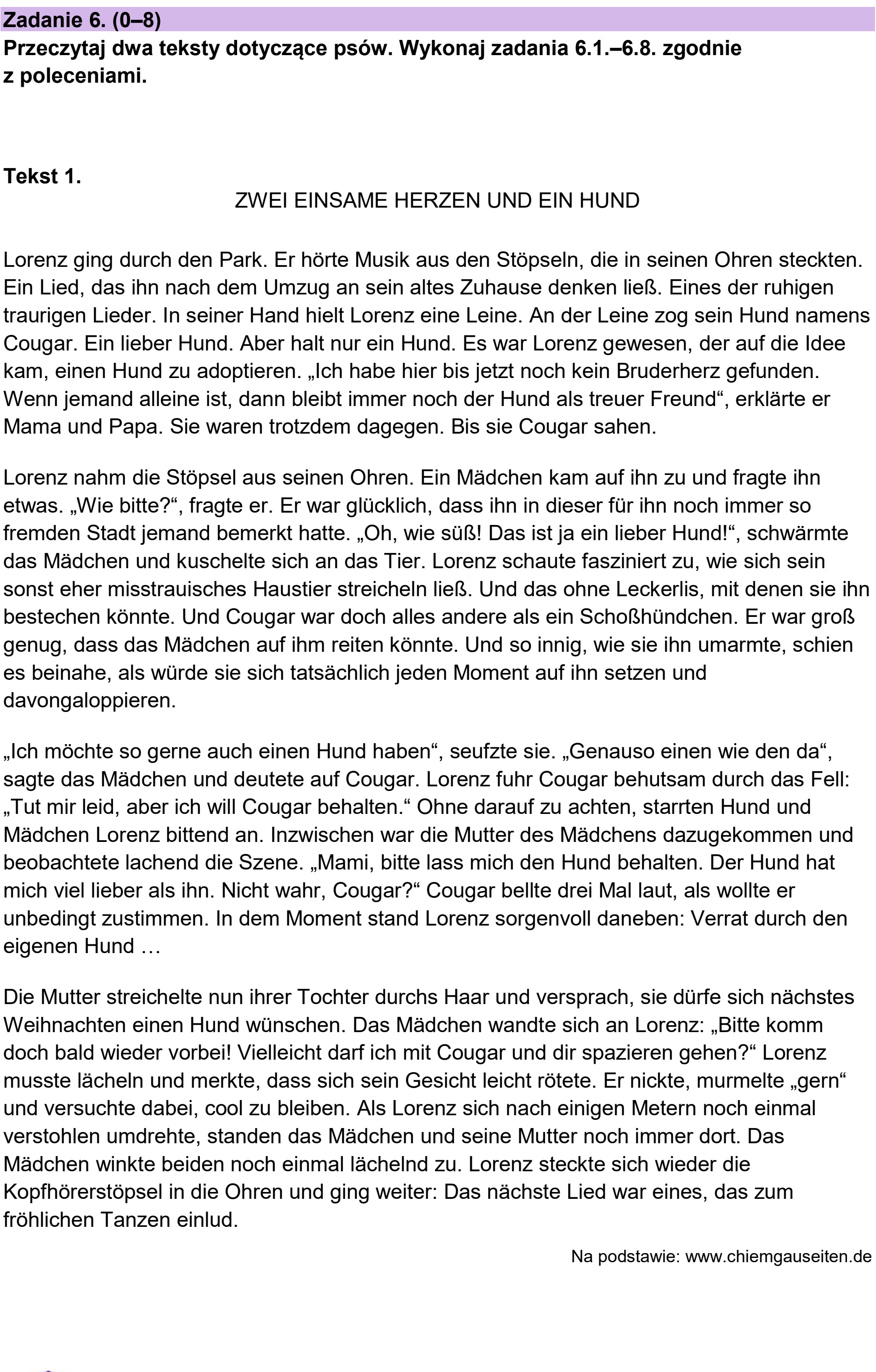 Matura, maj 2026, podgląd zadania 6, fragment 1