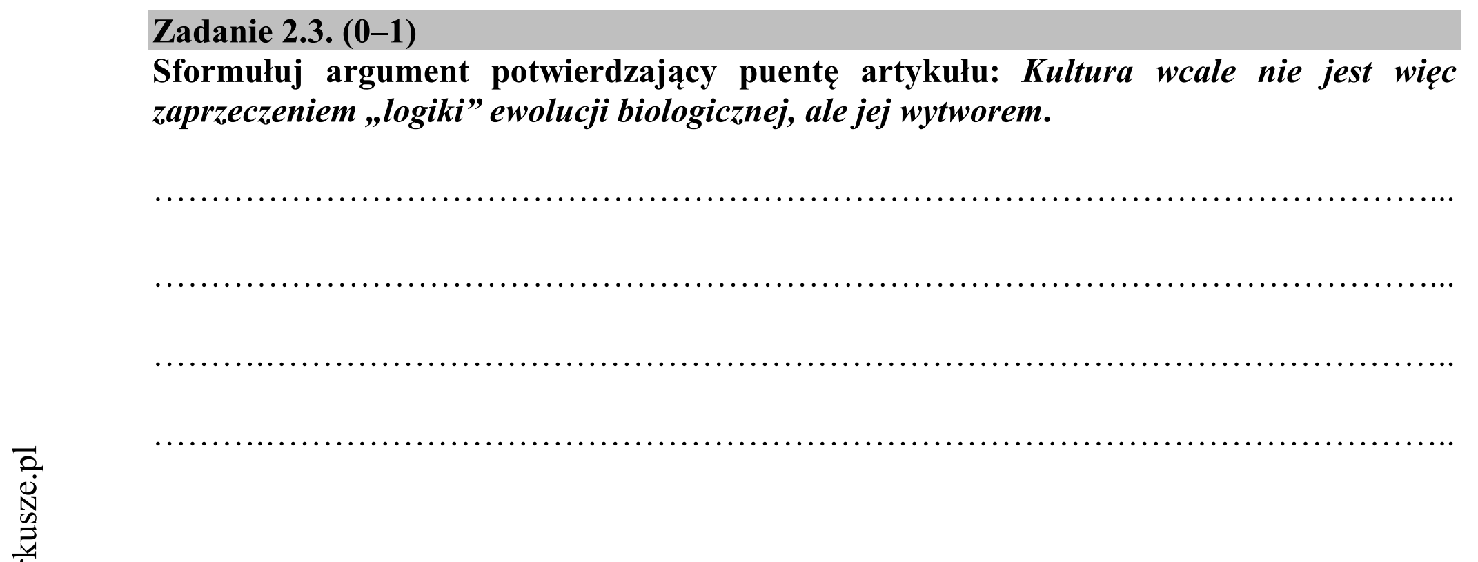 Matura dodatkowa, czerwiec 2016, zadanie 2.3