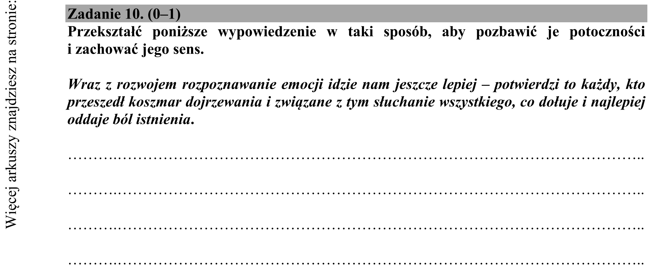 Matura dodatkowa, czerwiec 2017, podgląd zadania 10