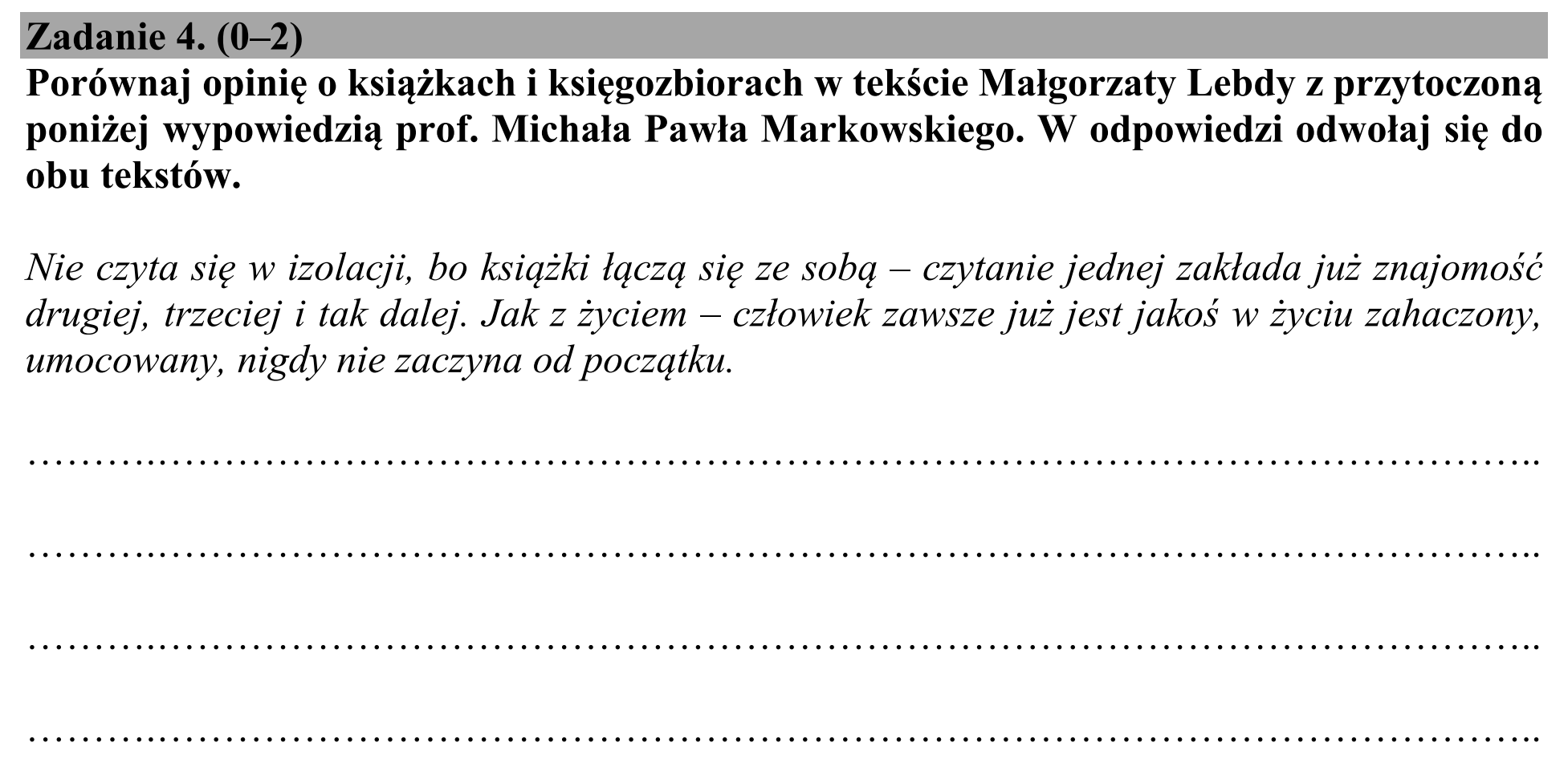 Matura dodatkowa, czerwiec 2018, podgląd zadania 4