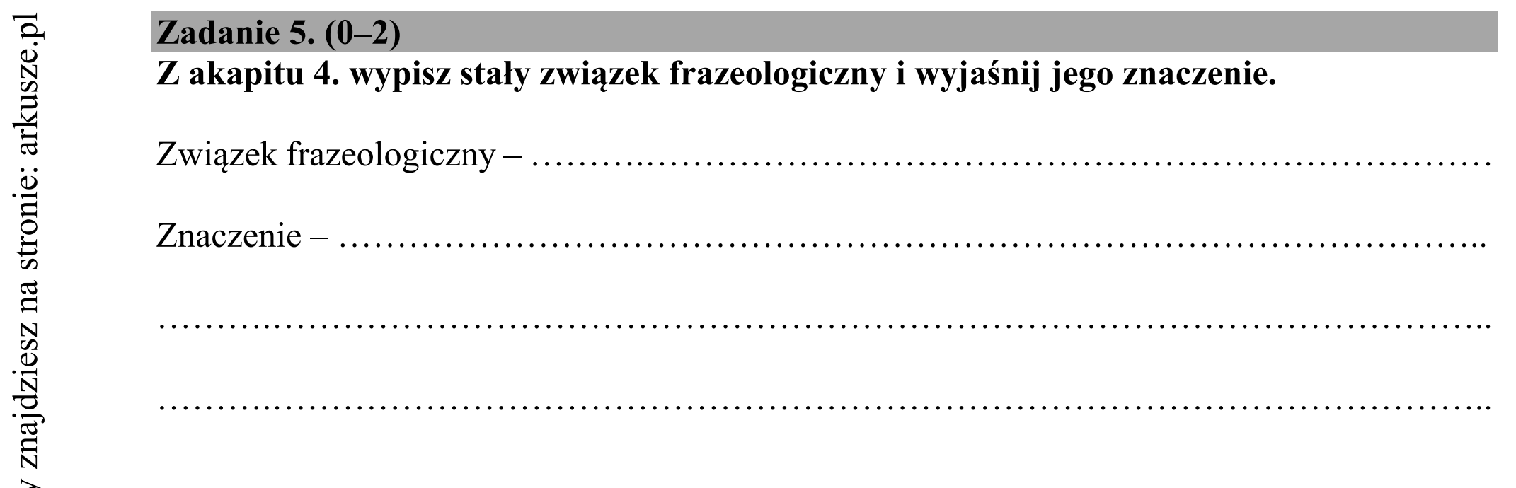 Matura dodatkowa, czerwiec 2018, podgląd zadania 5