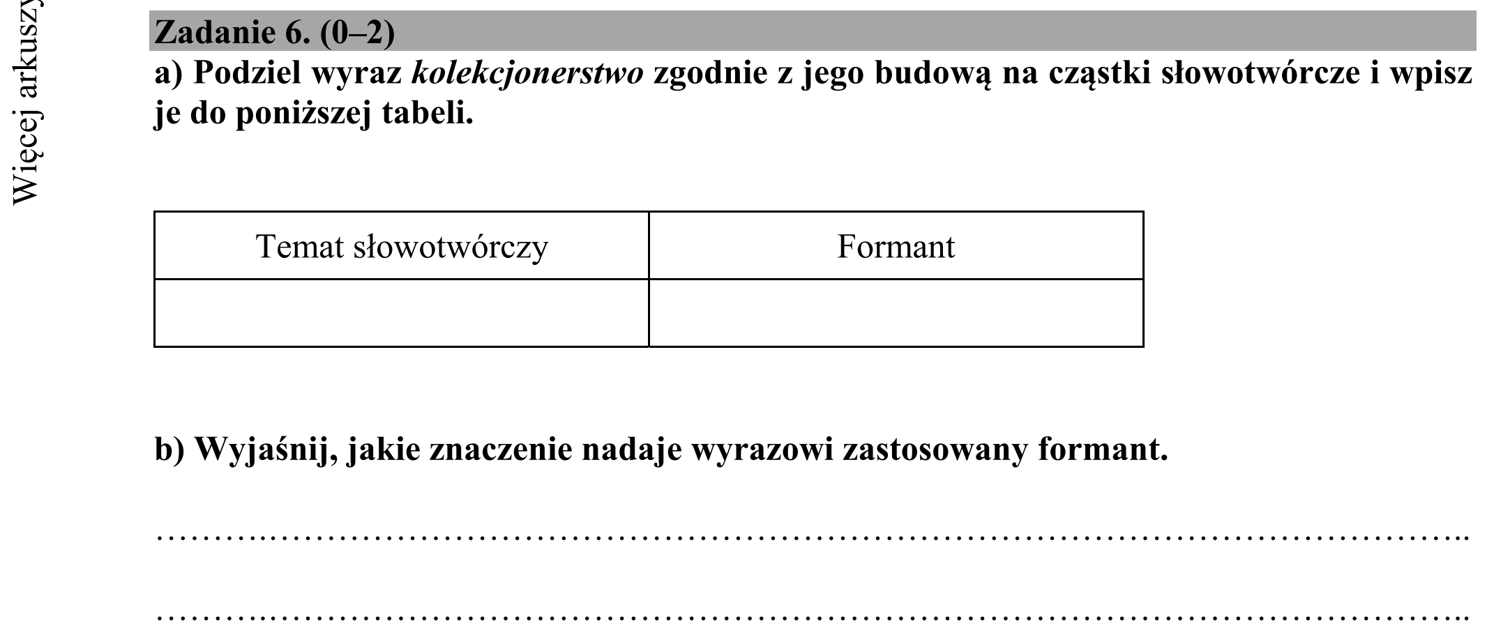 Matura dodatkowa, czerwiec 2018, podgląd zadania 6, fragment 1