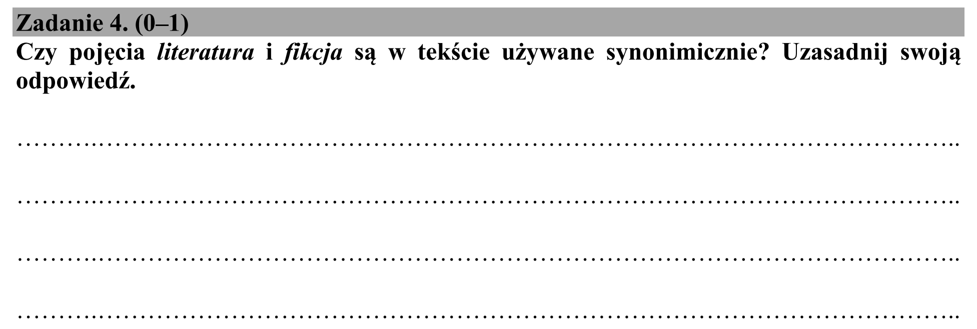 Matura dodatkowa, czerwiec 2019, podgląd zadania 4