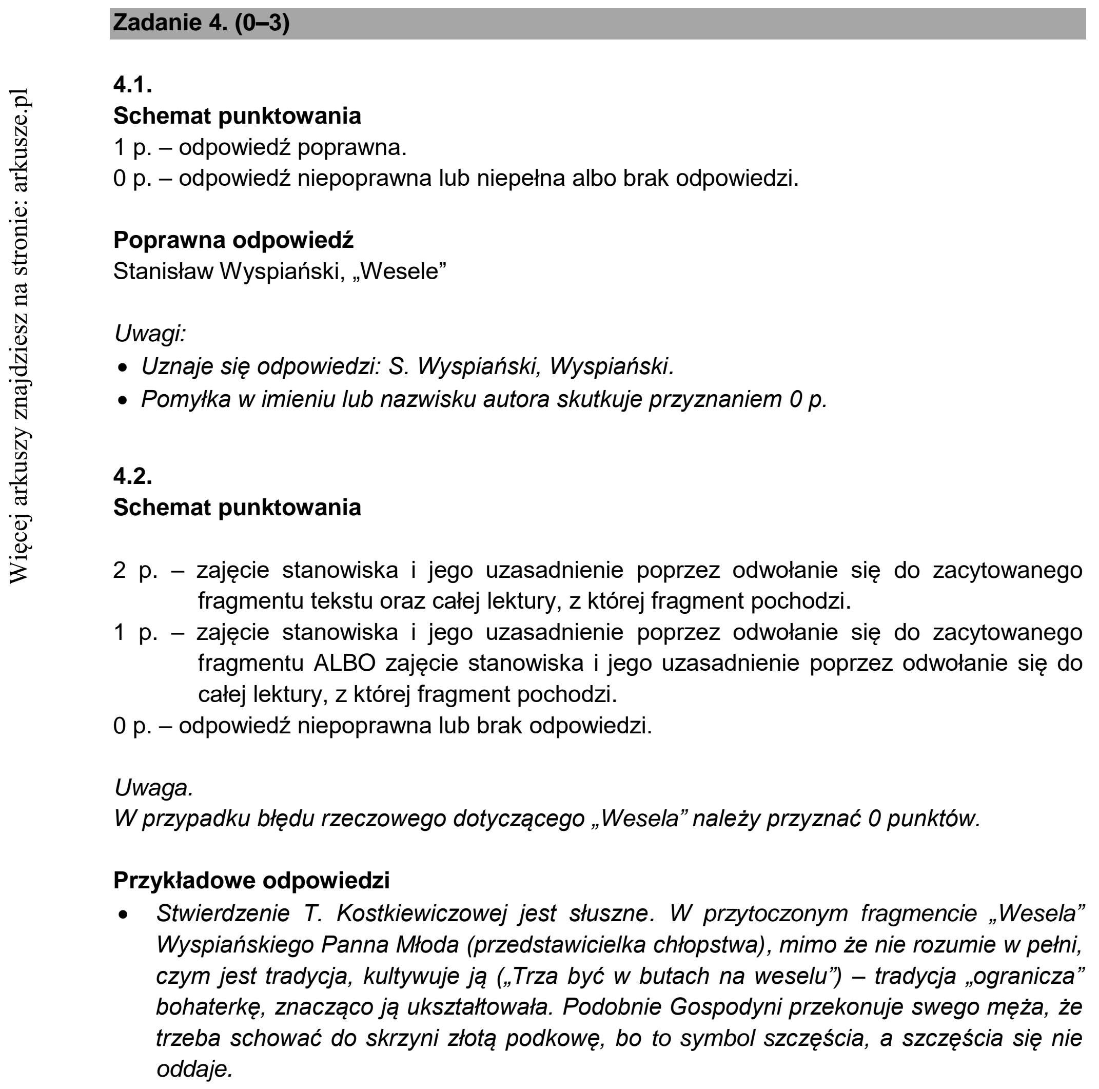 Matura dodatkowa, czerwiec 2021, odpowiedź do zadania 4, fragment 1