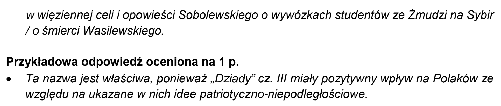 Matura dodatkowa, czerwiec 2021, odpowiedź do zadania 8, fragment 2