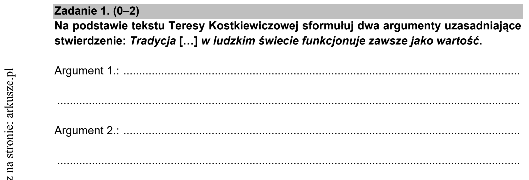 Matura dodatkowa, czerwiec 2021, podgląd zadania 1