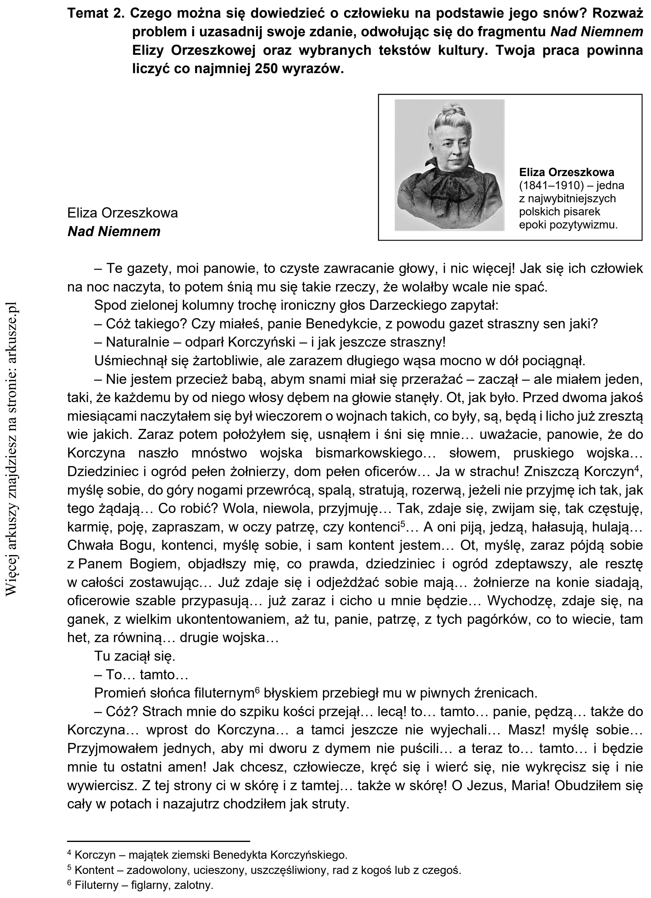 Matura dodatkowa, czerwiec 2021, podgląd zadania 2, fragment 1
