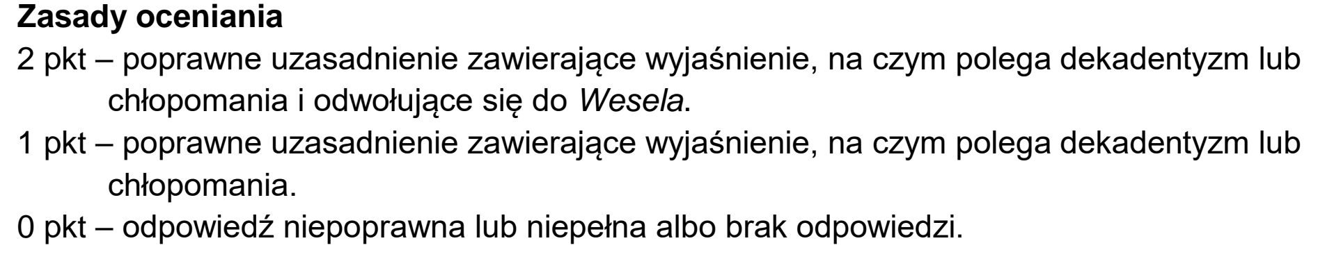 Matura dodatkowa, czerwiec 2022, odpowiedź do zadania 11