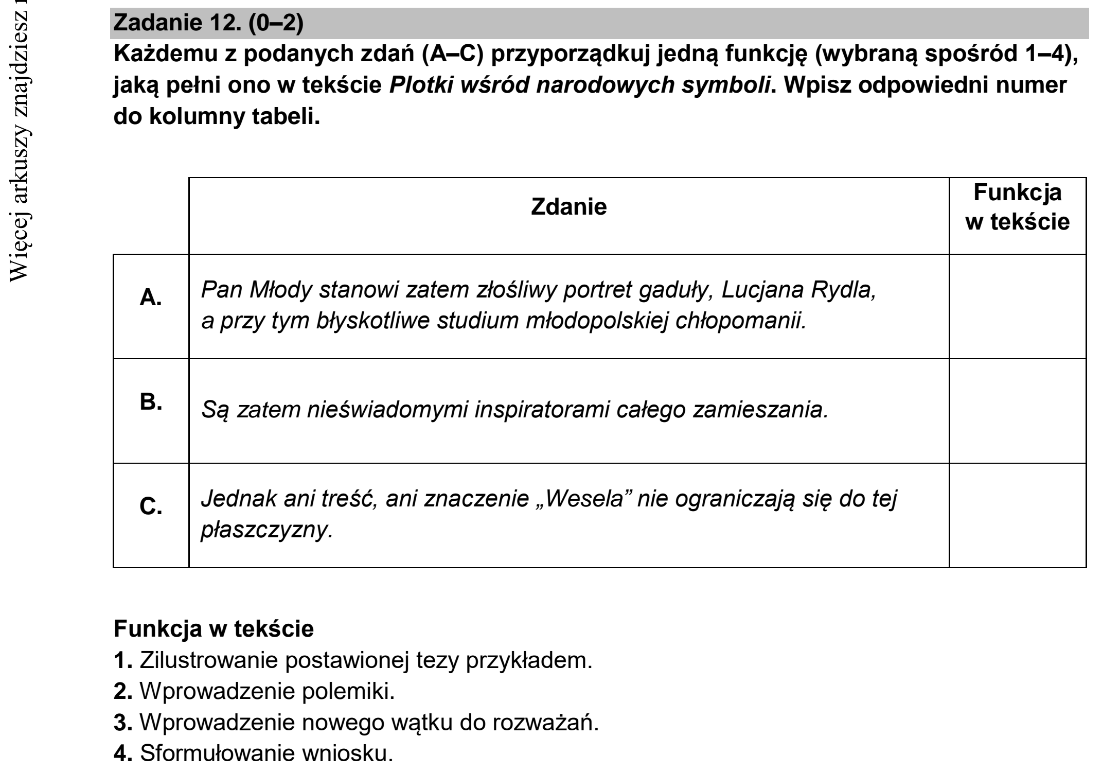 Matura dodatkowa, czerwiec 2022, podgląd zadania 12