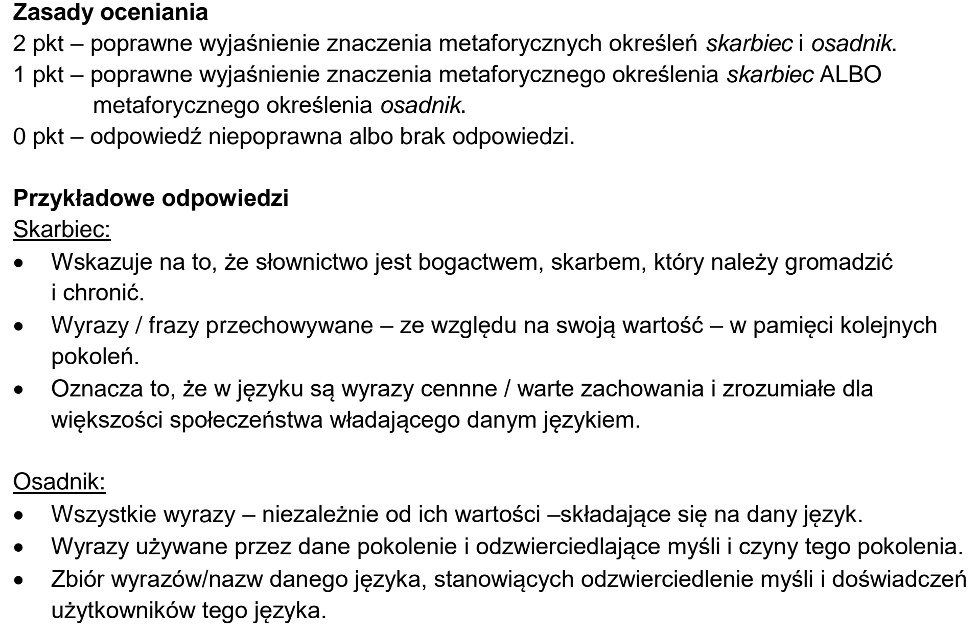 Matura dodatkowa, czerwiec 2023, odpowiedź do zadania 2